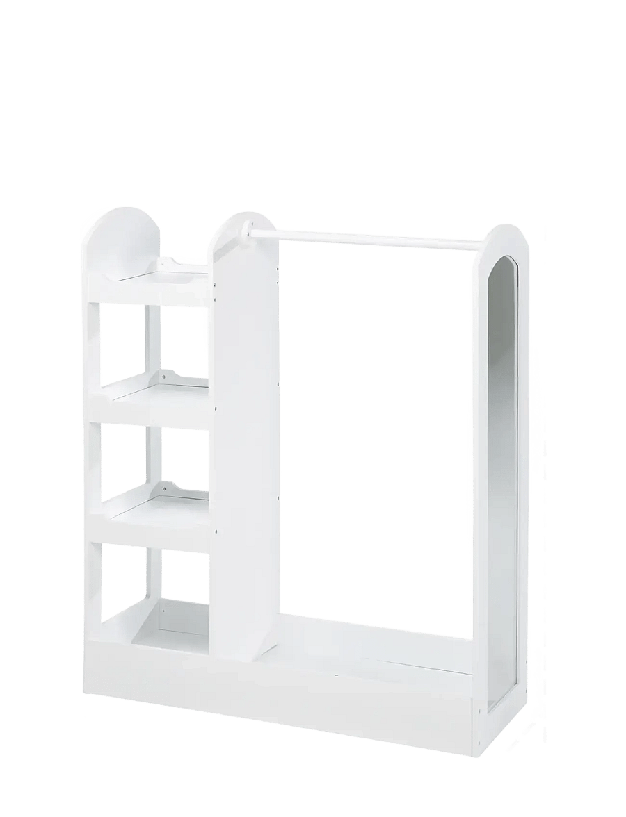 ROBA - Child's Wooden Coat Rack With Shelf - riiulid - white - 1