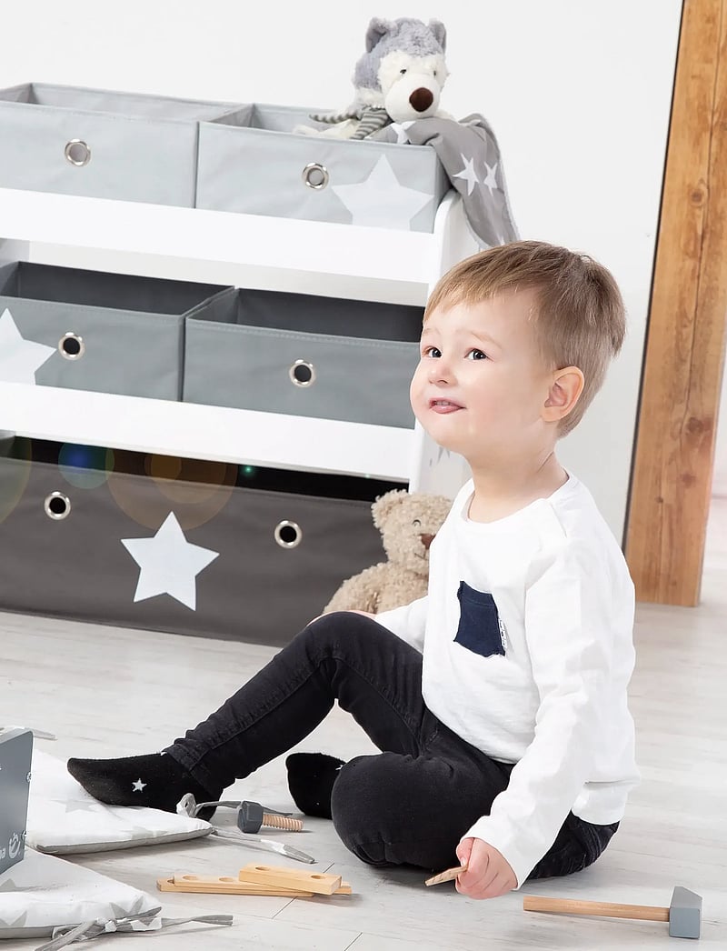 ROBA - Wooden Toy Shelf 'Stars' - regale - gray - 0