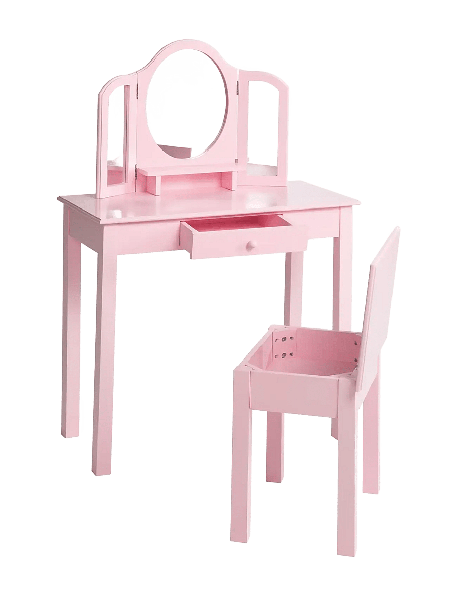 ROBA - Wooden Children's Dressing Table - lauad - pink - 3