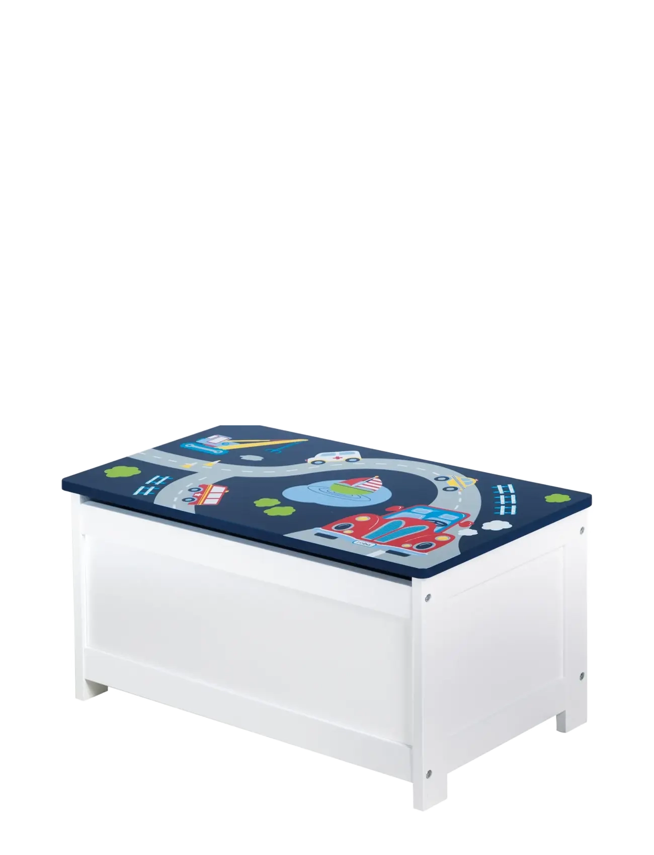 ROBA Wooden Toy Chest 'Rennfahrer', Storage Furniture, Multi/mønstret, Str: 30X 60X 32CM
