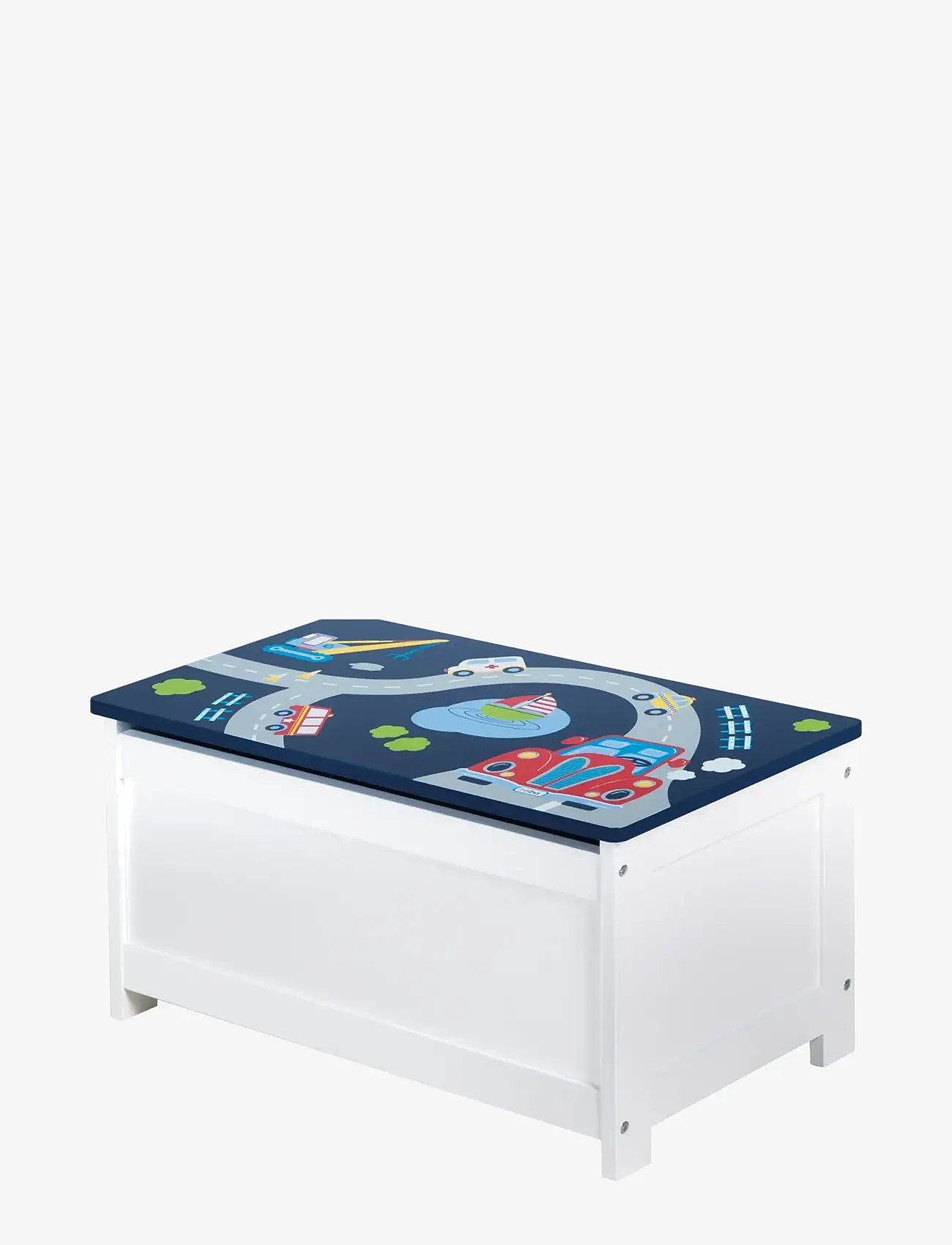 ROBA - Wooden Toy Chest 'Rennfahrer' - storage furniture - white - 0