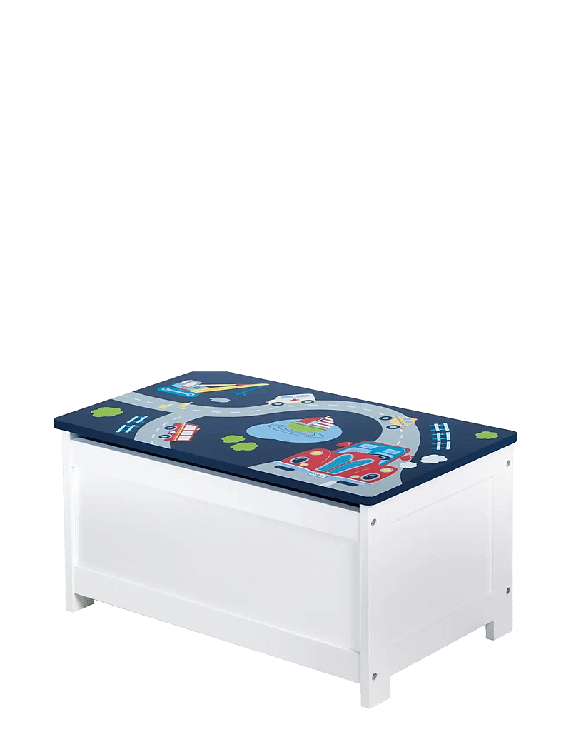 ROBA - Wooden Toy Chest 'Rennfahrer' - möbel mit aufbewahrungsfunktion - white - 0