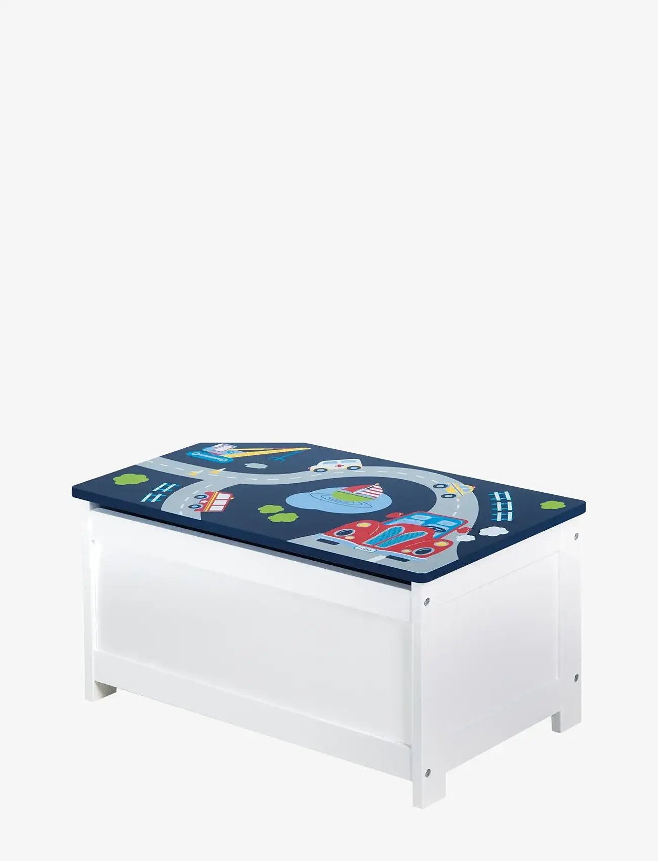 ROBA - Wooden Toy Chest 'Rennfahrer' - storage furniture - white - 3