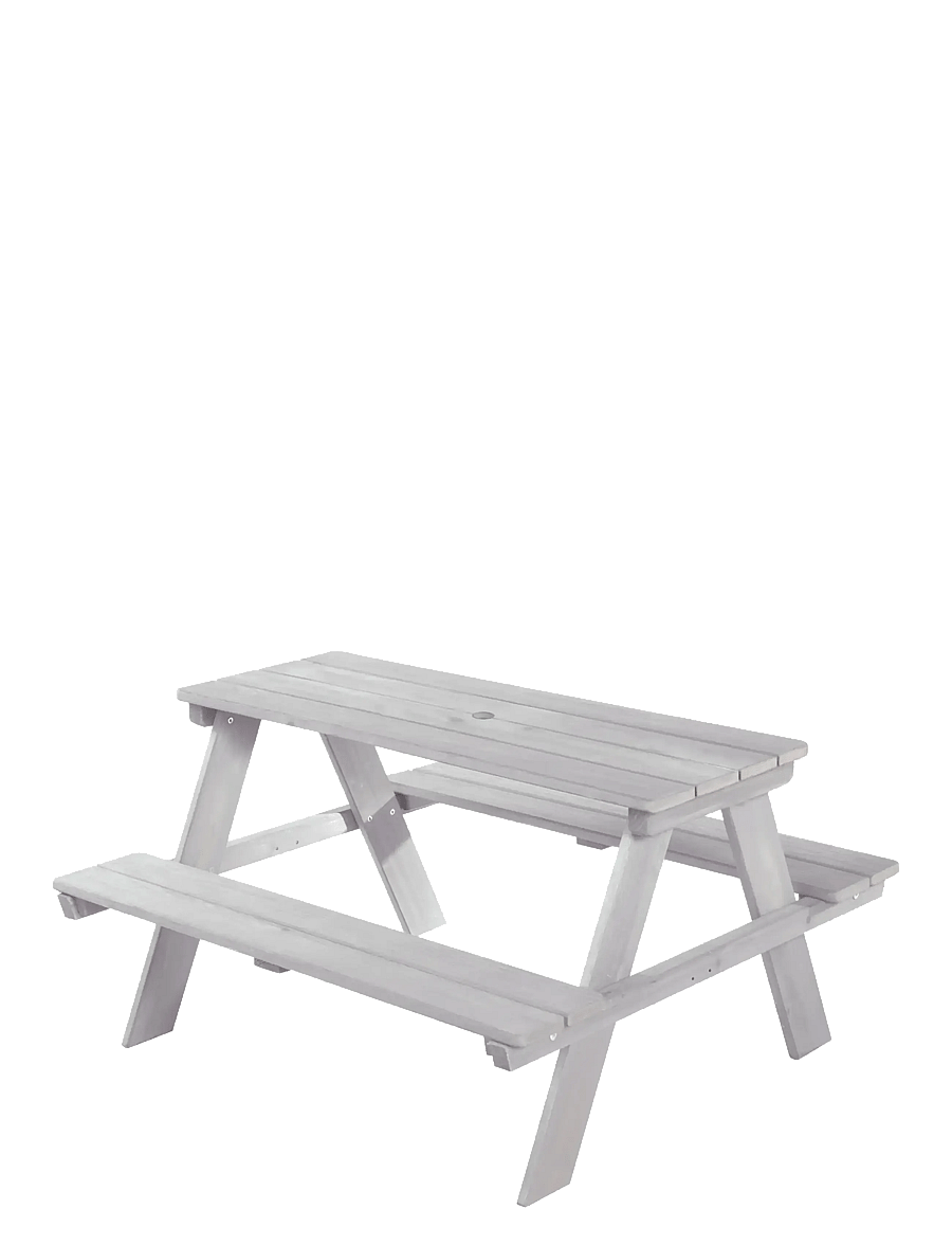 ROBA - Outdoor+ 'PICKNICK for 4' children's picnic bench and table. - utemøbler - gray - 1