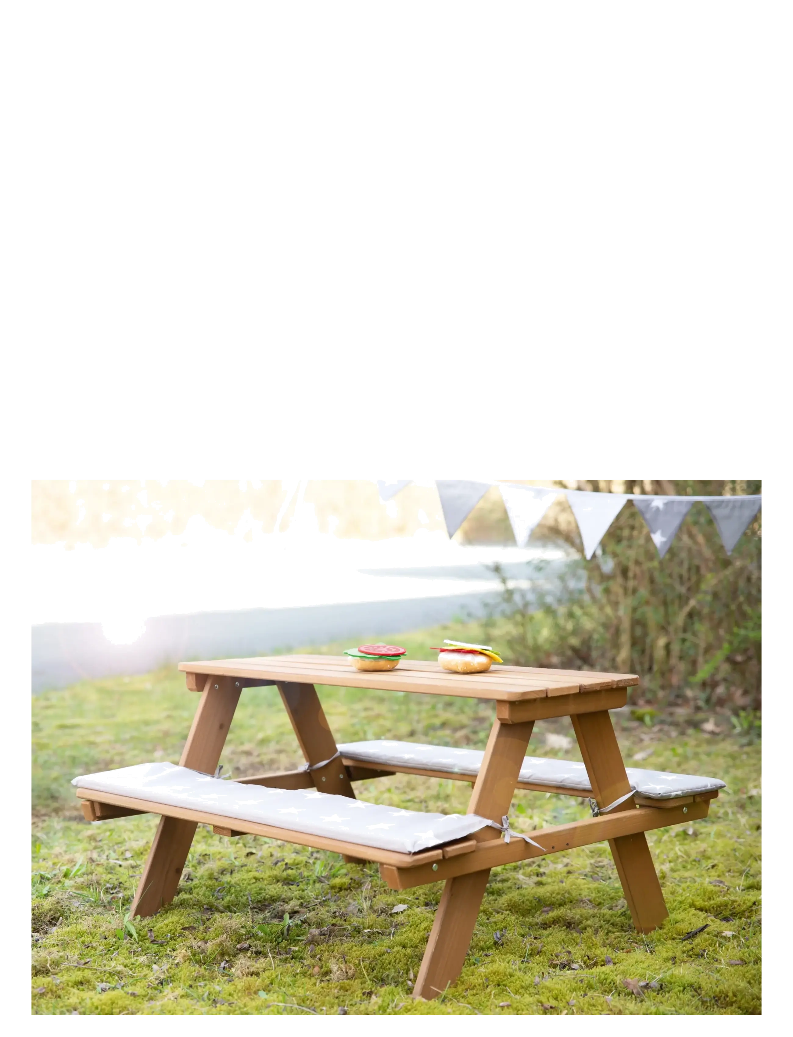 ROBA - Outdoor+ 'PICKNICK for 4' children's picnic bench and table - utemøbler - teakholz farben - 2