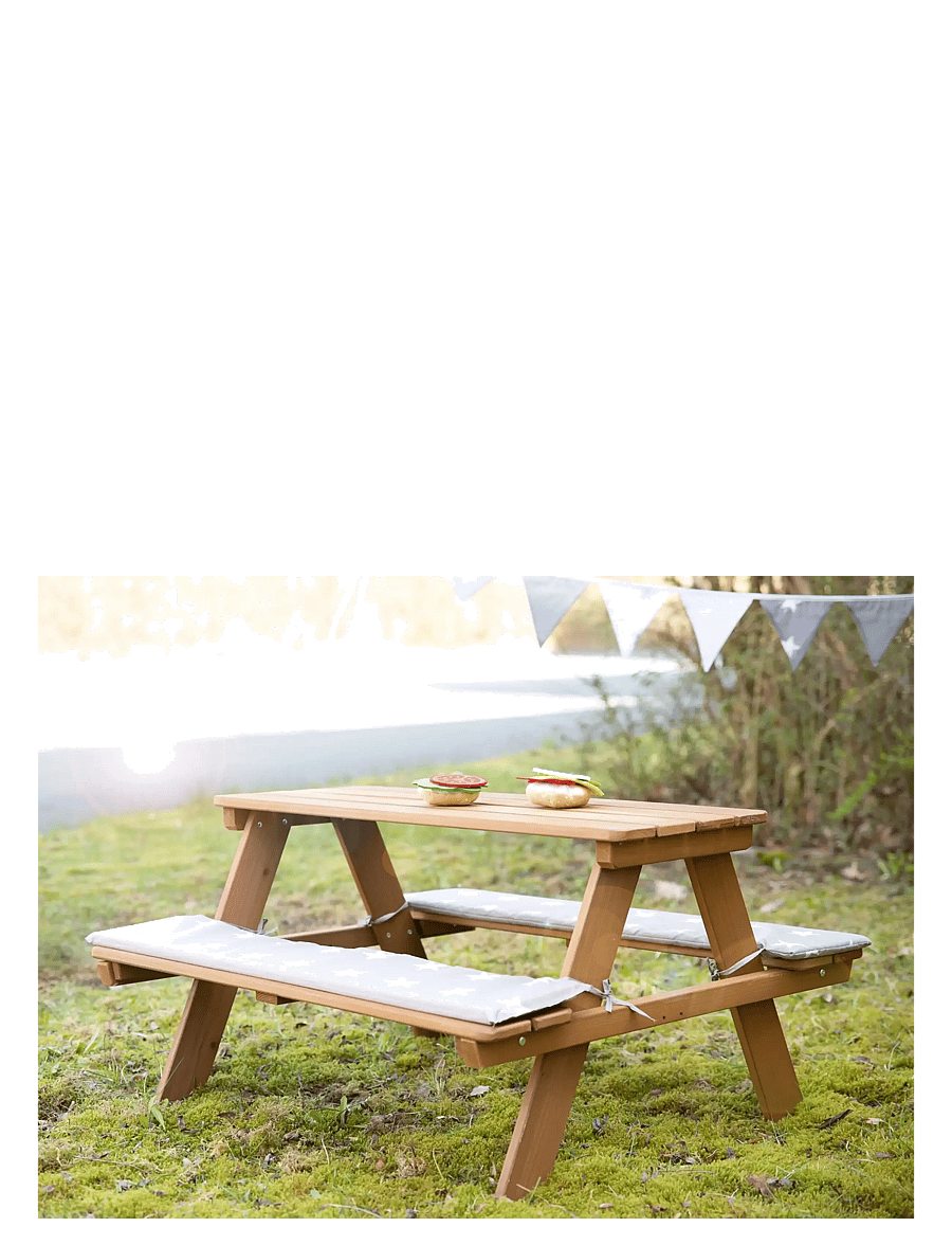 ROBA - Outdoor+ 'PICKNICK for 4' children's picnic bench and table - utemøbler - teakholz farben - 2
