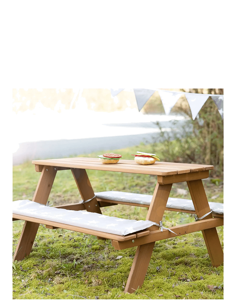 ROBA - Outdoor+ 'PICKNICK for 4' children's picnic bench and table - utemøbler - teakholz farben - 3