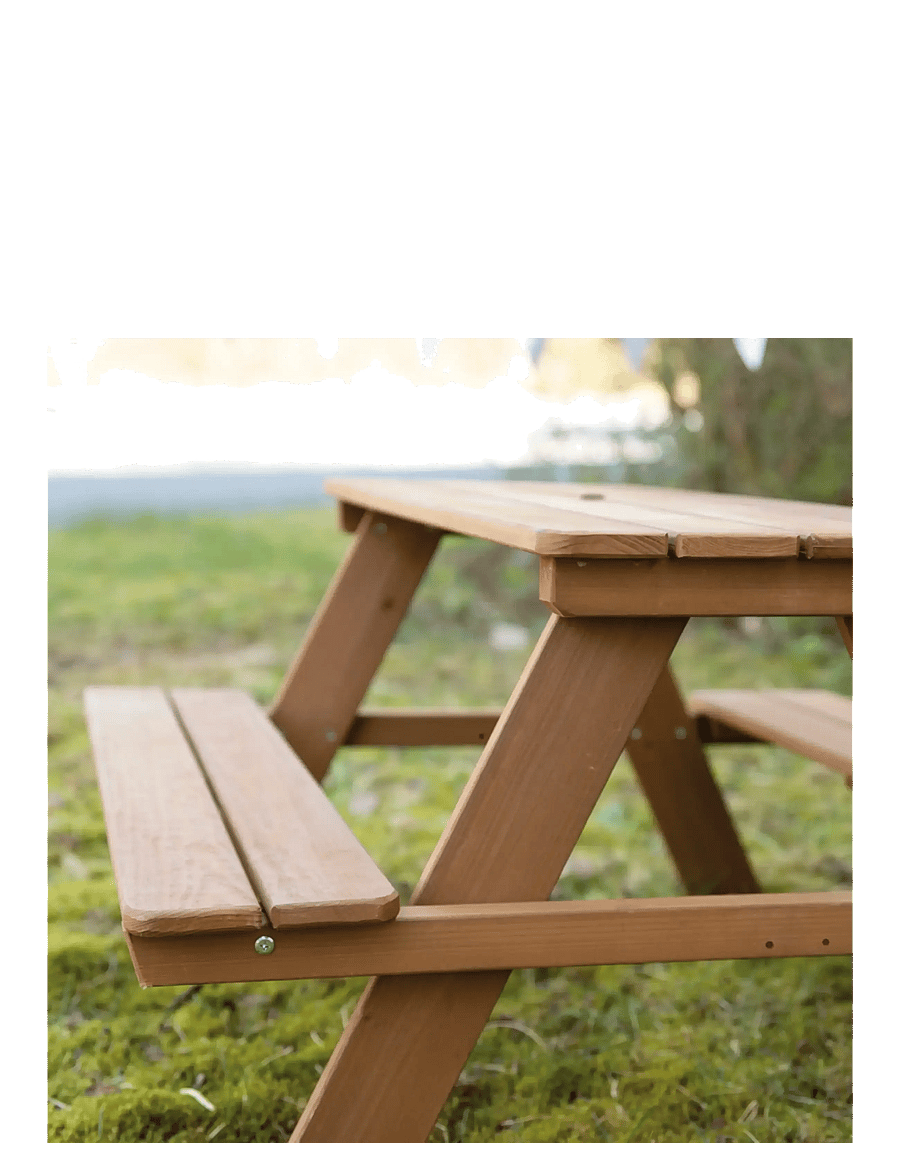 ROBA - Outdoor+ 'PICKNICK for 4' children's picnic bench and table - utemøbler - teakholz farben - 4