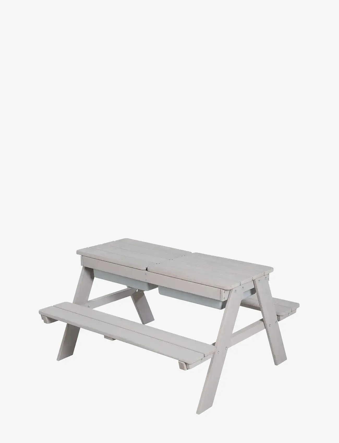 ROBA - Children's Solid Wood Picnic Table With Sand Tub - outdoor-möbel - gray - 1