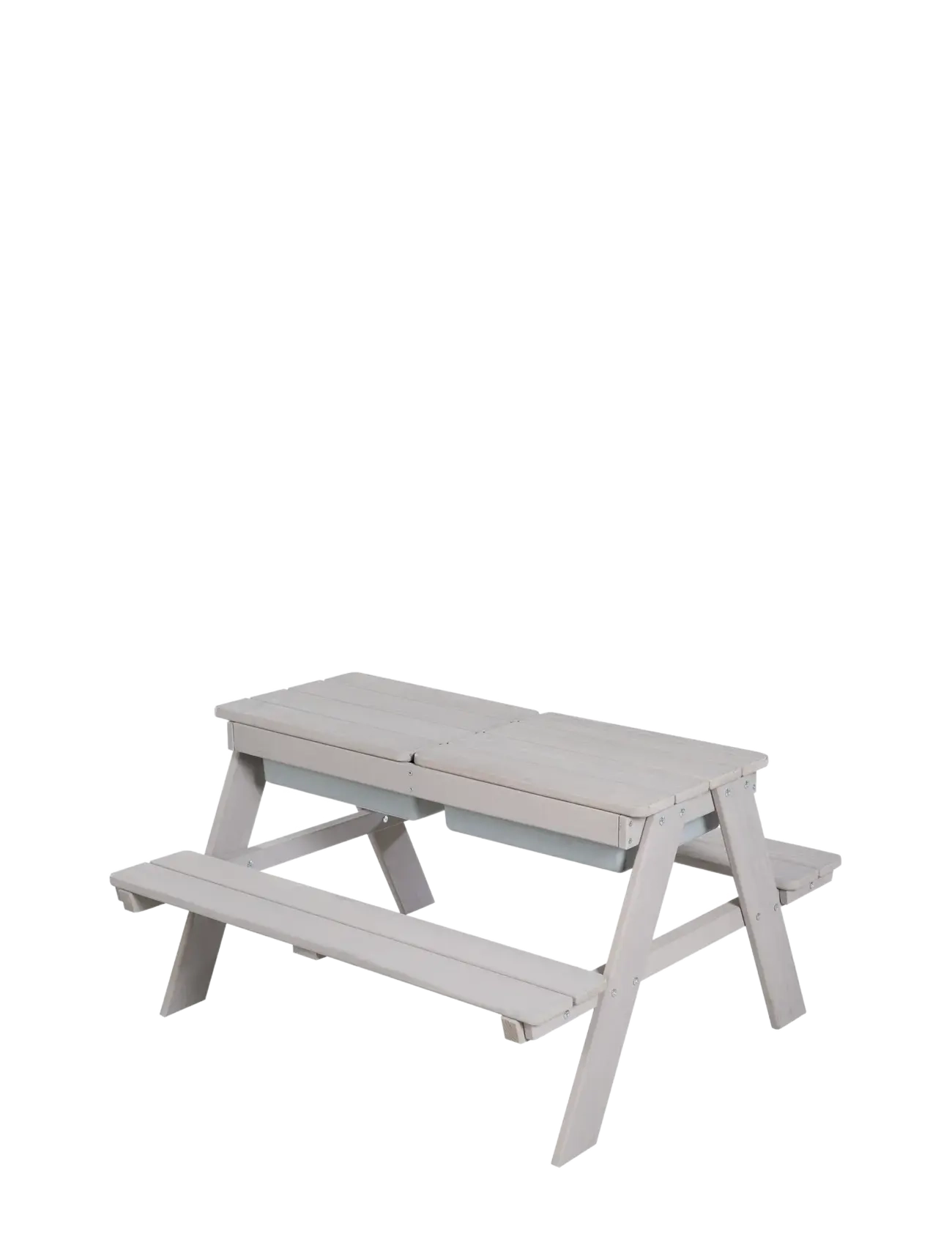 ROBA Children's Solid Wood Picnic Table With Sand Tub - Nýkomið - GRAY / pink/rose