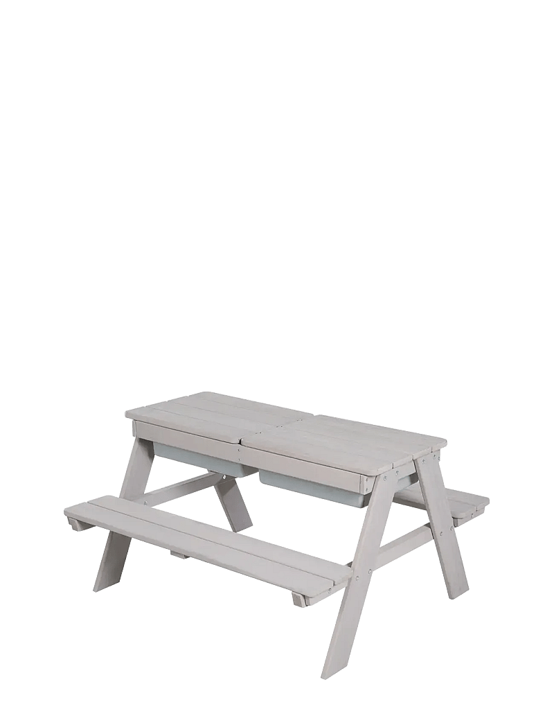ROBA - Children's Solid Wood Picnic Table With Sand Tub - outdoor-möbel - gray - 1