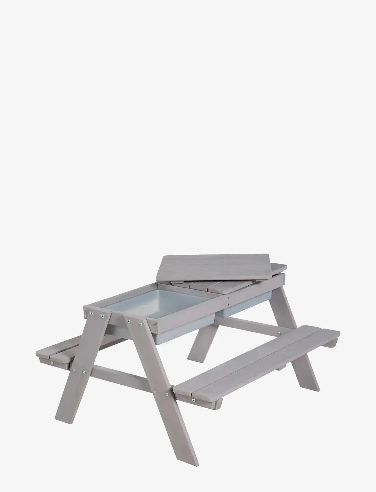 ROBA - Children's Solid Wood Picnic Table With Sand Tub - outdoor-möbel - gray - 2