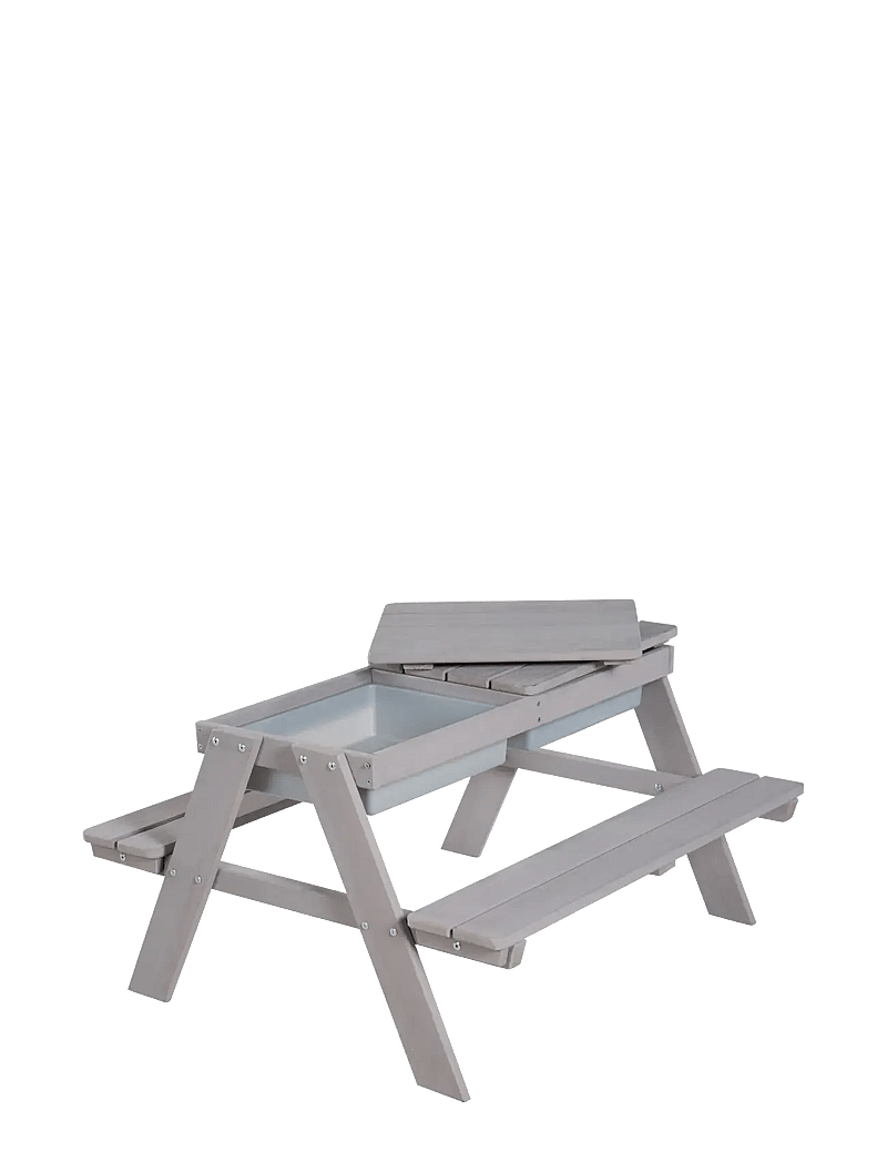 ROBA - Children's Solid Wood Picnic Table With Sand Tub - outdoor-möbel - gray - 2