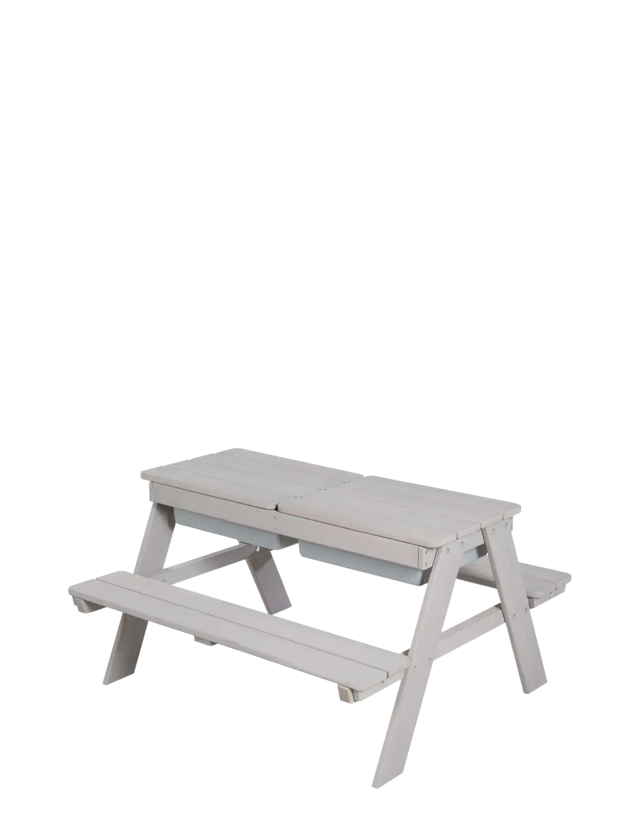ROBA - Children's Solid Wood Picnic Table With Sand Tub - välimööbel - gray - 3
