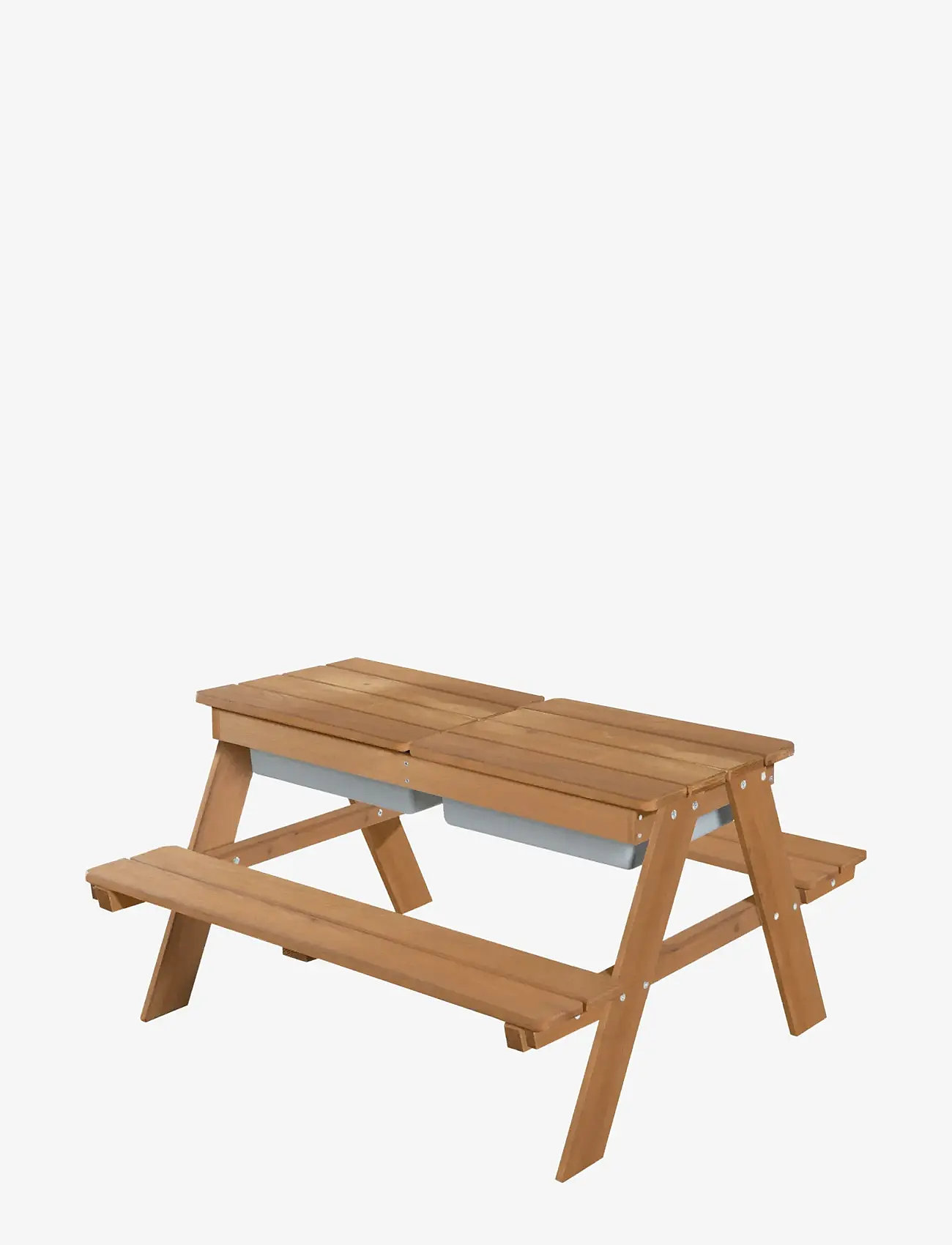 ROBA - Children's Solid Wood Picnic Table With Sand Tub - pöydät - teakholz farben - 1