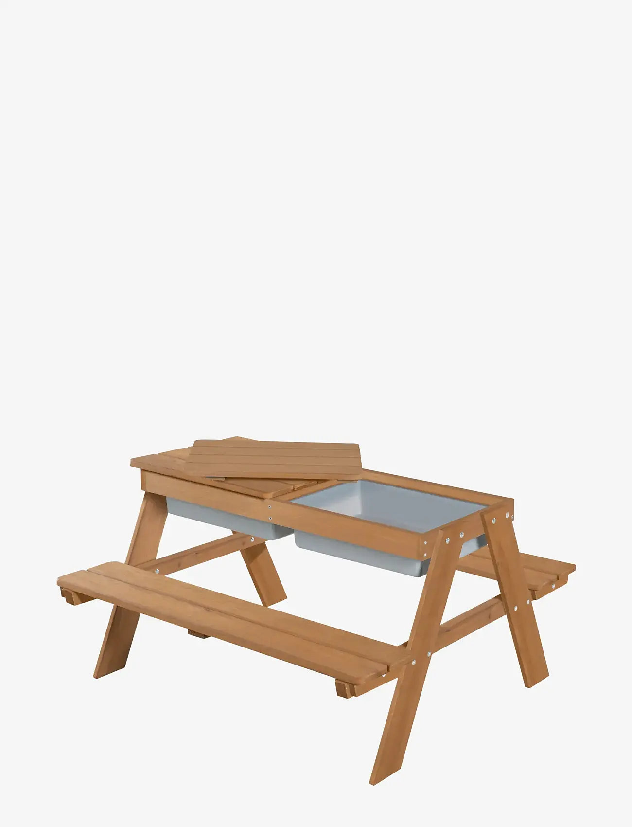 ROBA - Children's Solid Wood Picnic Table With Sand Tub - pöydät - teakholz farben - 2