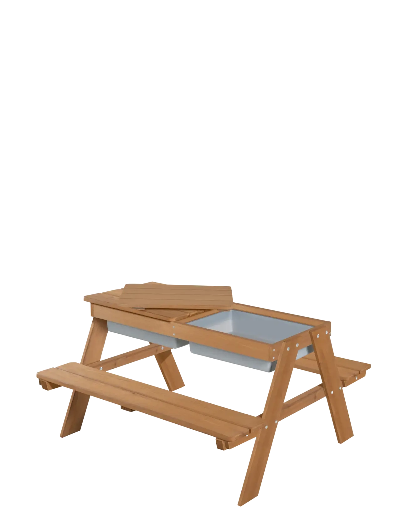 ROBA - Children's Solid Wood Picnic Table With Sand Tub - borde - teakholz farben - 2