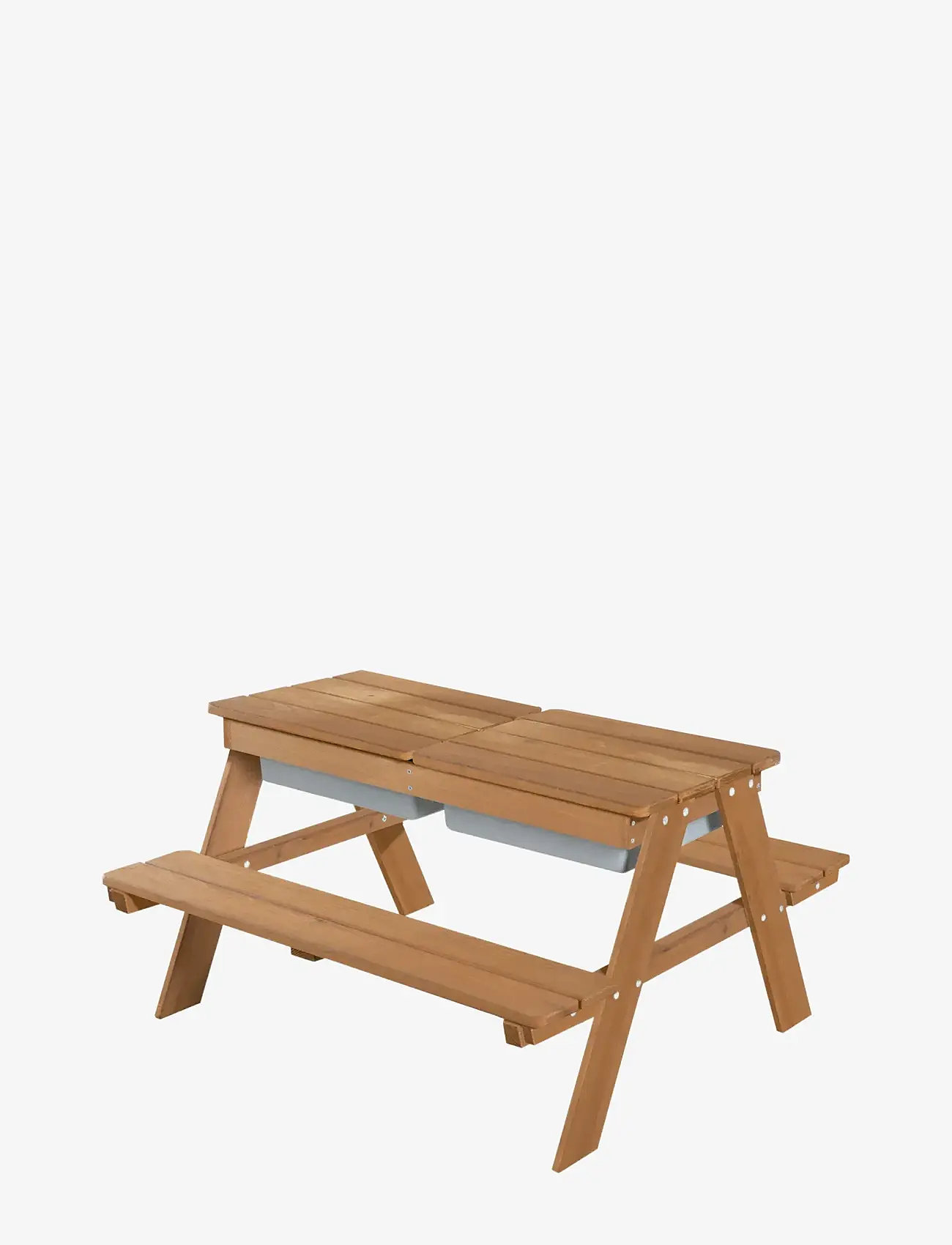 ROBA - Children's Solid Wood Picnic Table With Sand Tub - pöydät - teakholz farben - 3