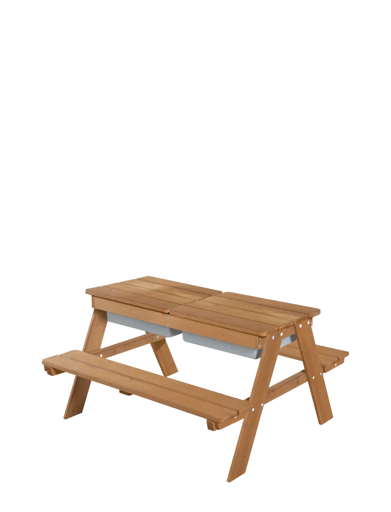 ROBA - Children's Solid Wood Picnic Table With Sand Tub - borde - teakholz farben - 3