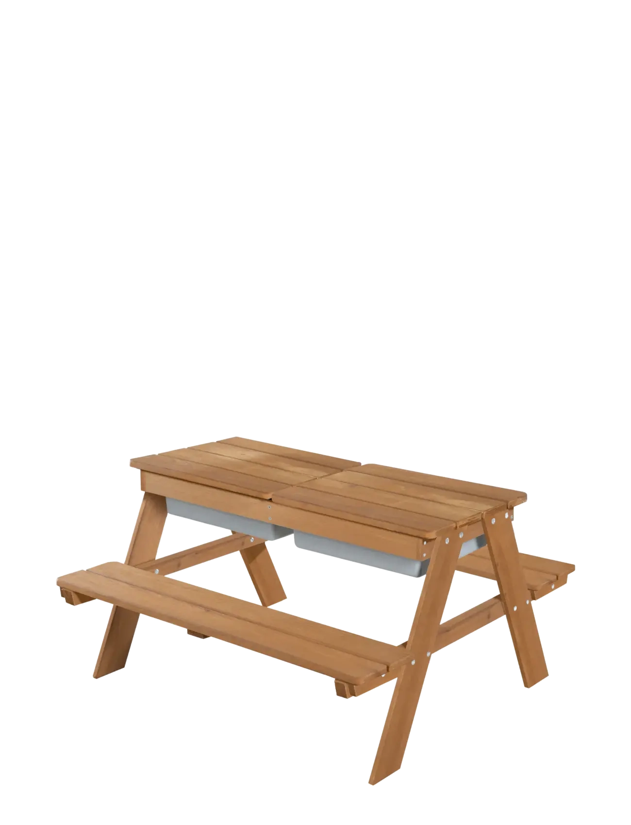 ROBA - Children's Solid Wood Picnic Table With Sand Tub - borde - teakholz farben - 4