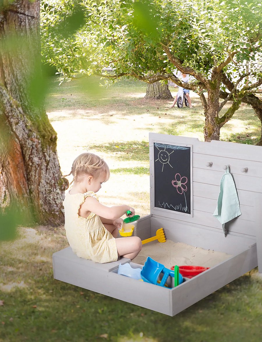 ROBA - Sandpit with lid - grey - 0