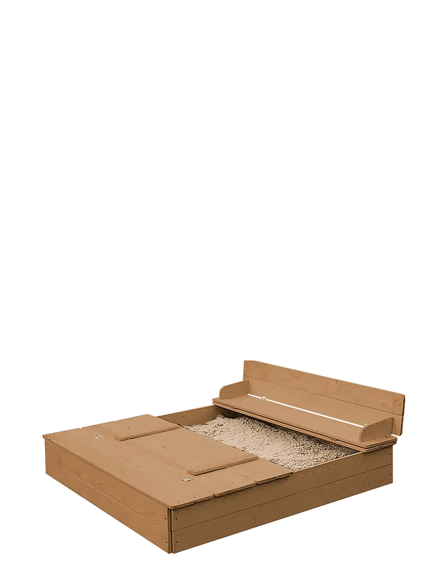 ROBA - Sandbox with lids convertible to benches - sandkasten - brown - 2