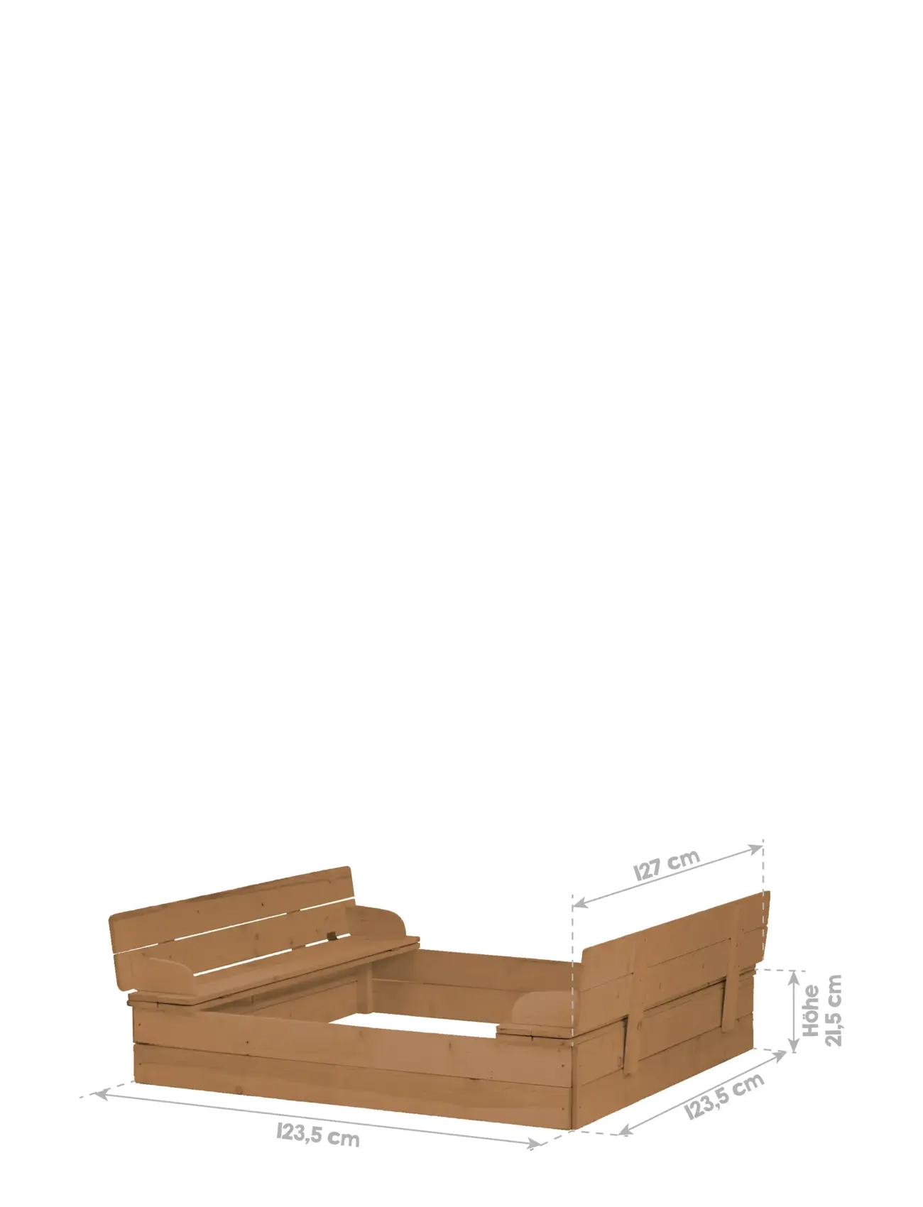 ROBA - Sandbox with lids convertible to benches - brown - 3