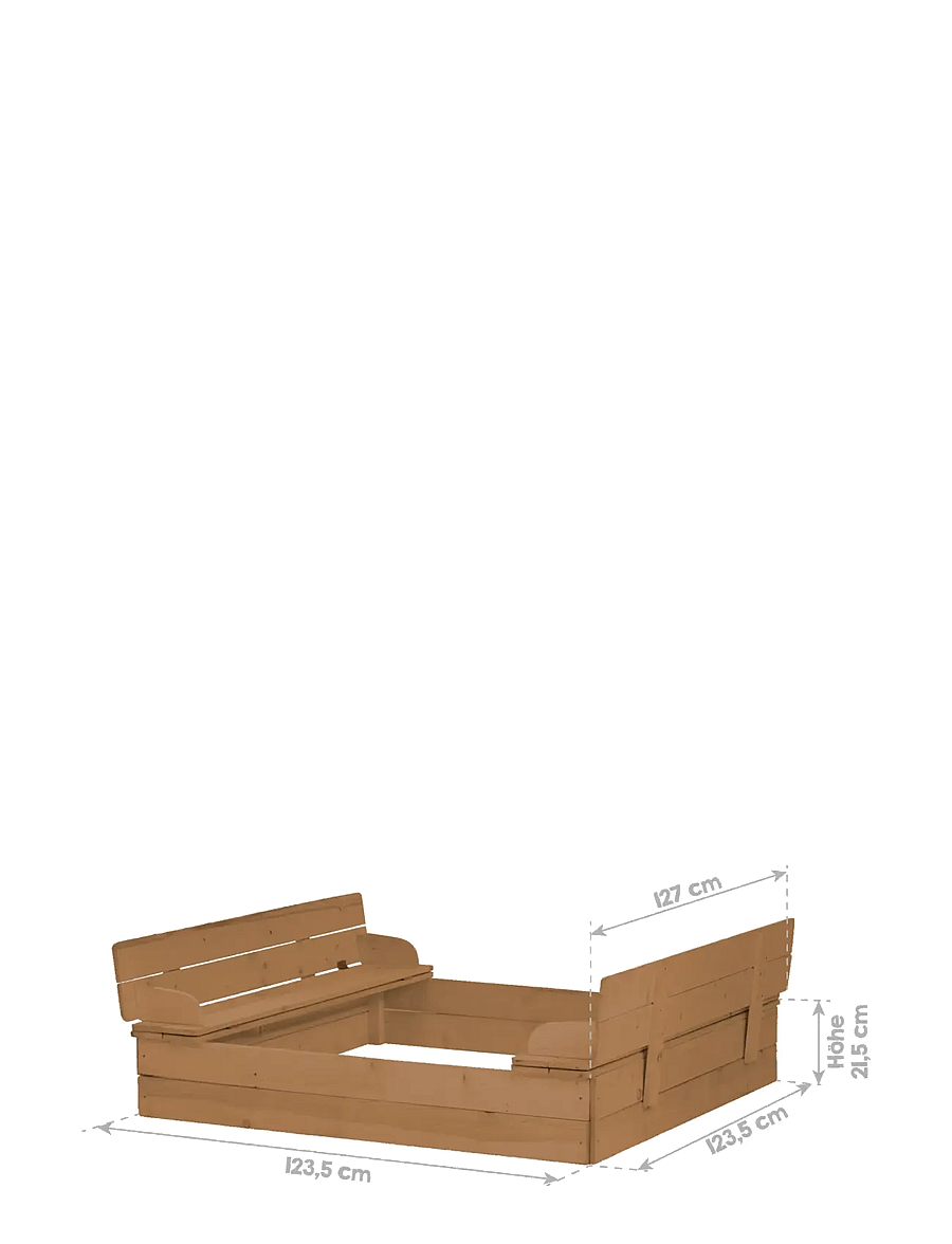ROBA - Sandbox with lids convertible to benches - sandkasten - brown - 3