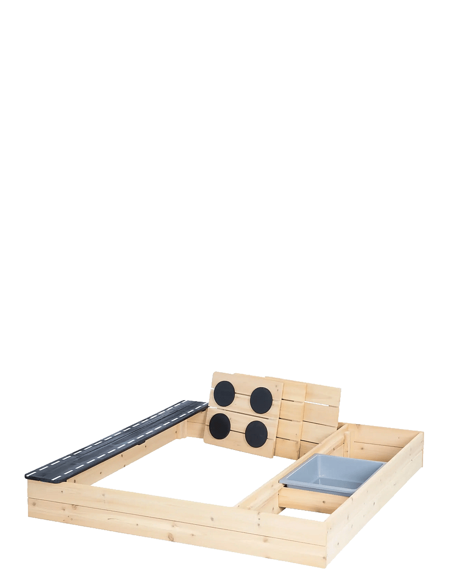 ROBA - Sandpit with road, stove and play tray - natural - 4