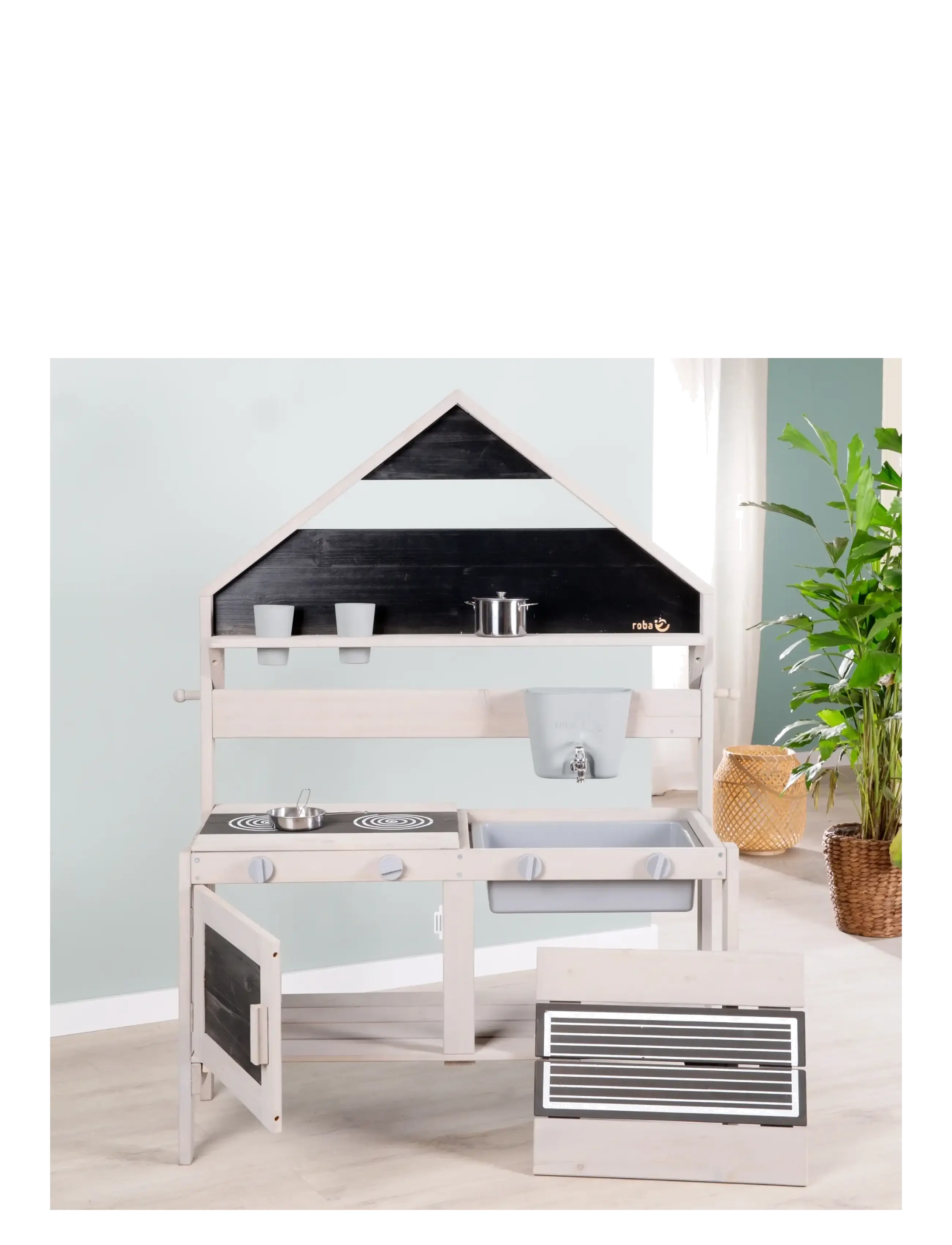 ROBA - Outdoor Play and Mud Kitchen with a house look - gray - 3