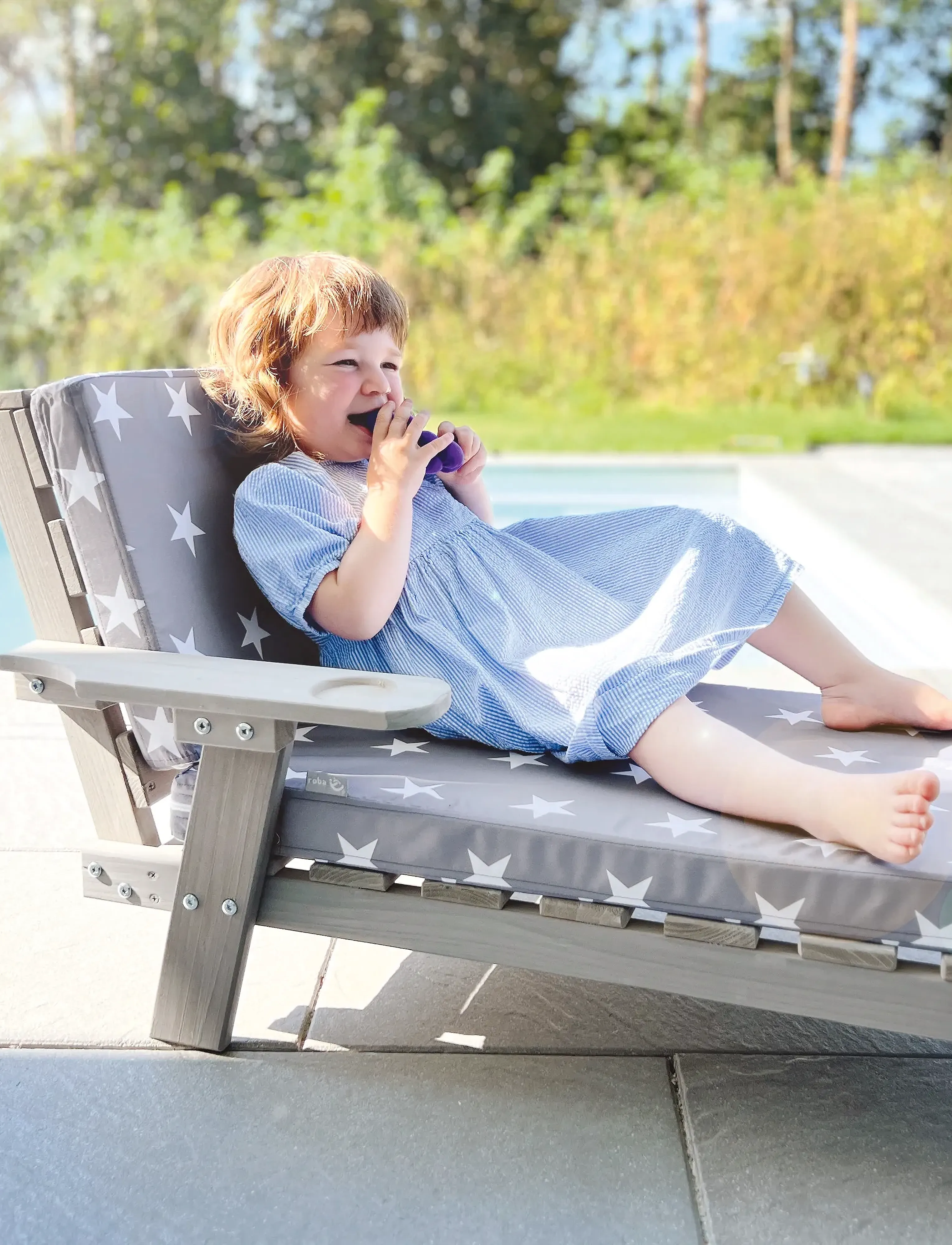 ROBA Garden Lounger For Children, 54X 55X 85 cm, Furniture, Creme - Children's Beds & Accessories, Kinder