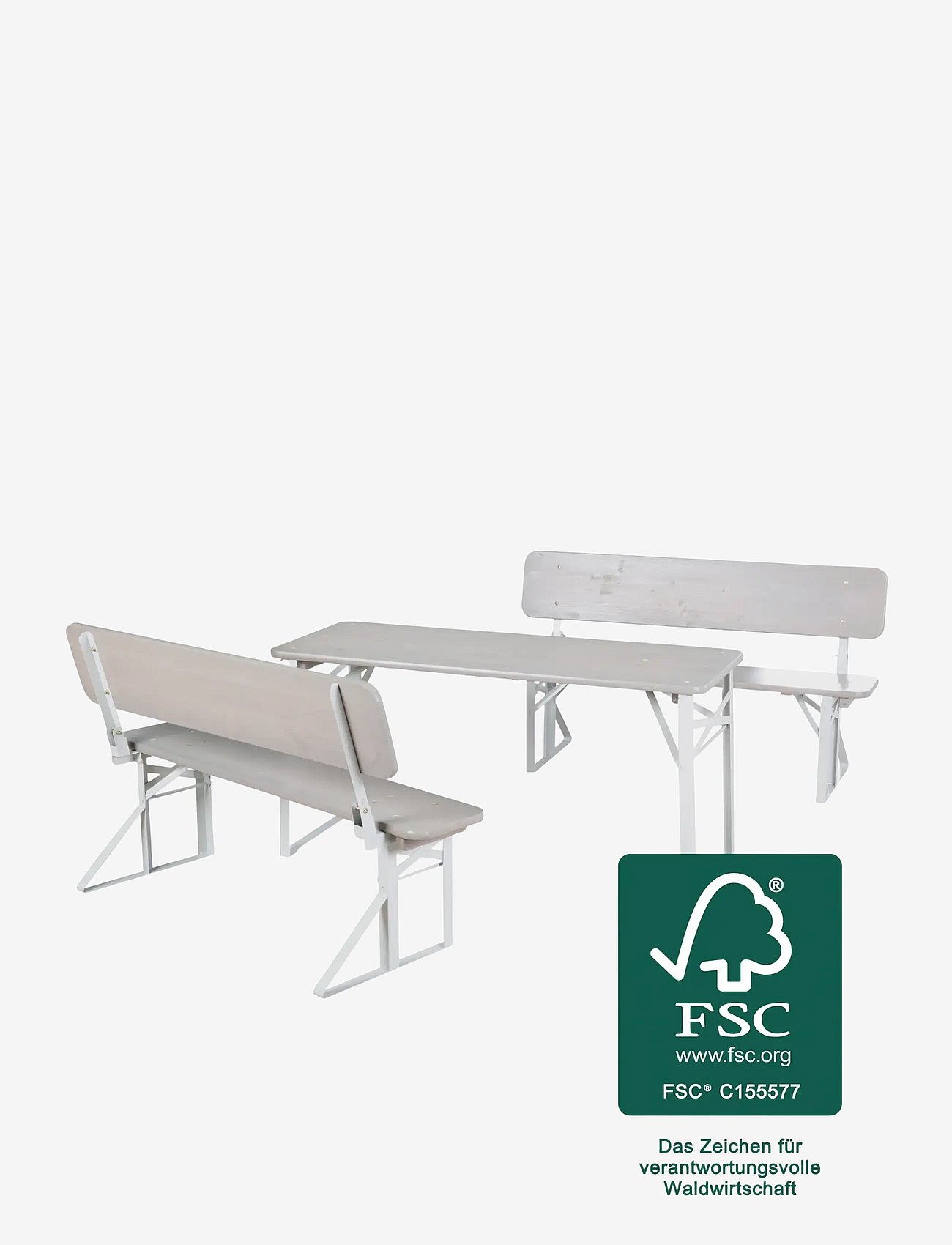 ROBA Children's Party Set With Backrest - Grey - 109X40X60CM
