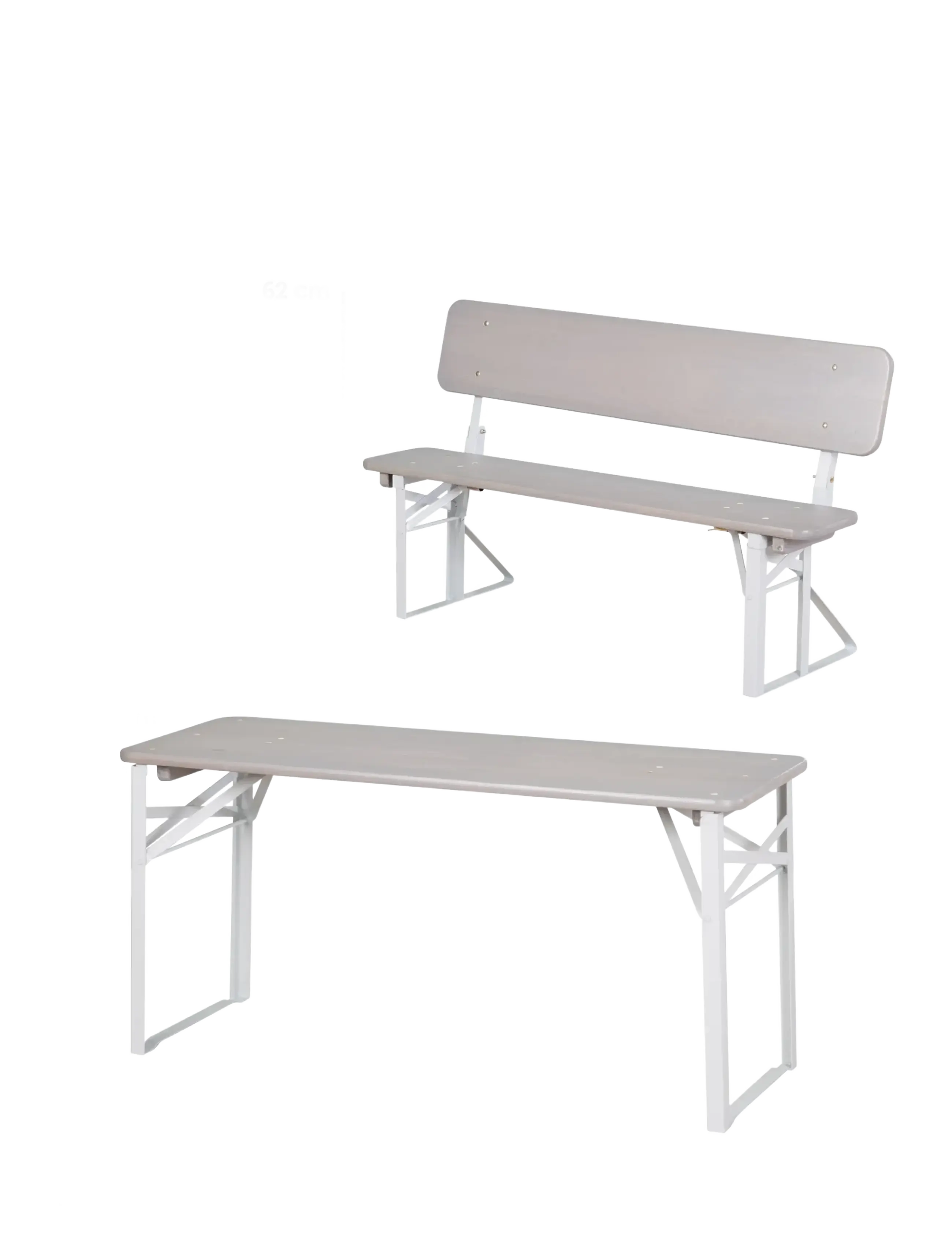 ROBA - Children's party set with backrest - havemøbler - gray - 2