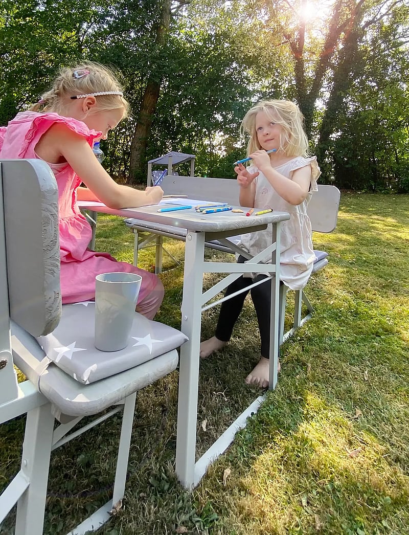 ROBA - Children's party set with backrest - utemöbler - gray - 3