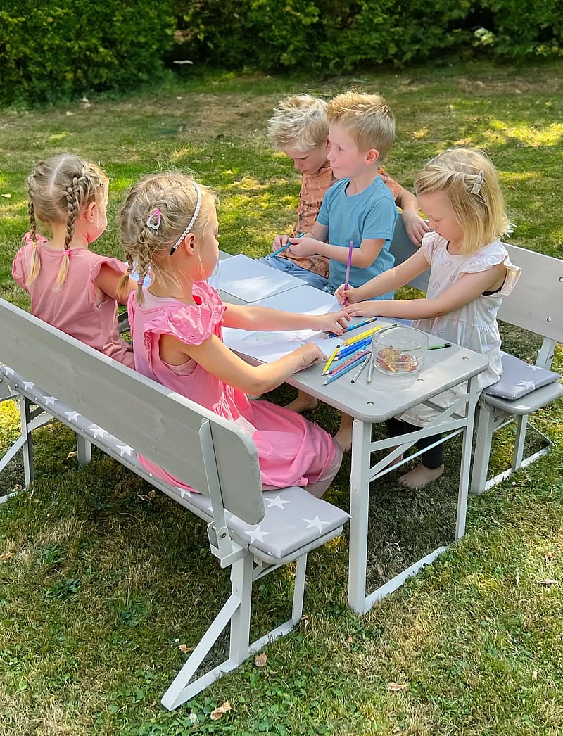 ROBA - Children's party set with backrest - utemöbler - gray - 4