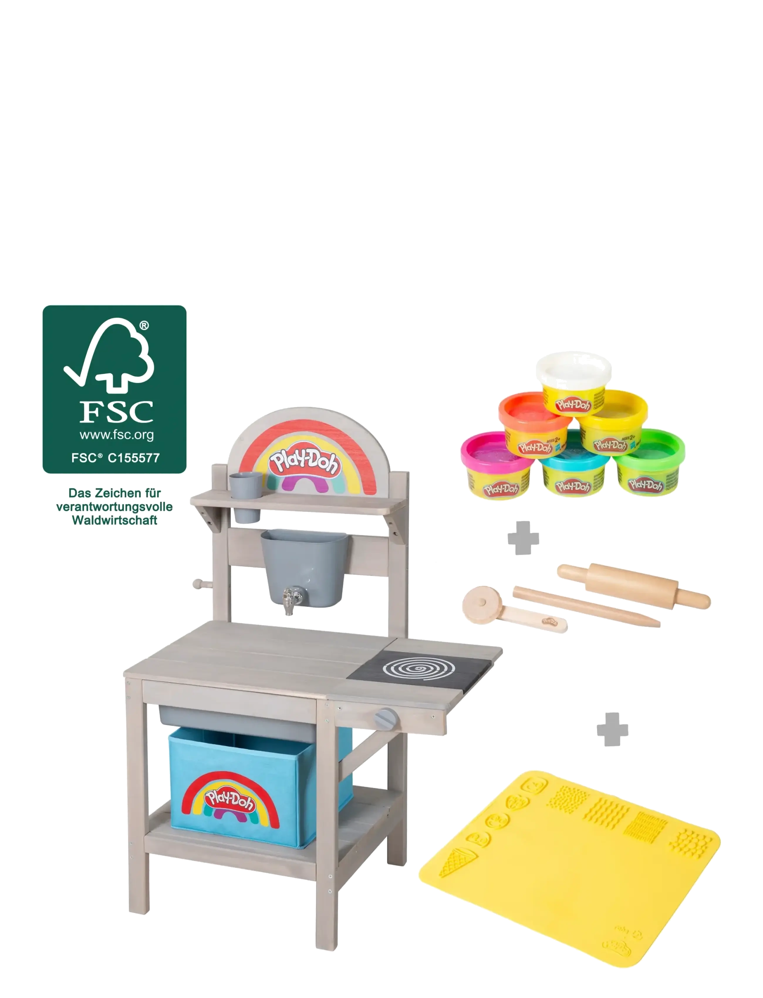 ROBA Mudkitchen "Roba X Play-Doh", One Size, Craft, Grau - Play Dough, Kinder