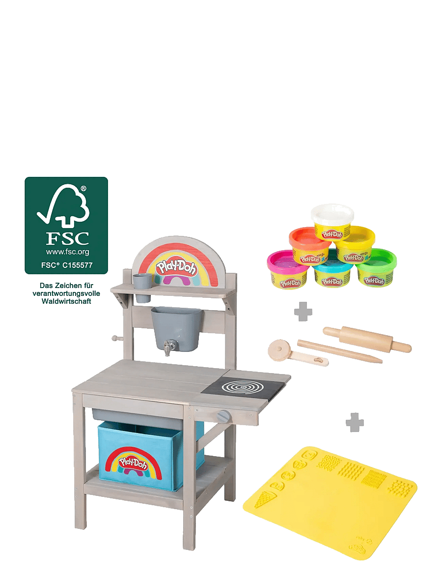 ROBA - Mudkitchen "roba x Play-Doh" - modellervoks - gray - 1