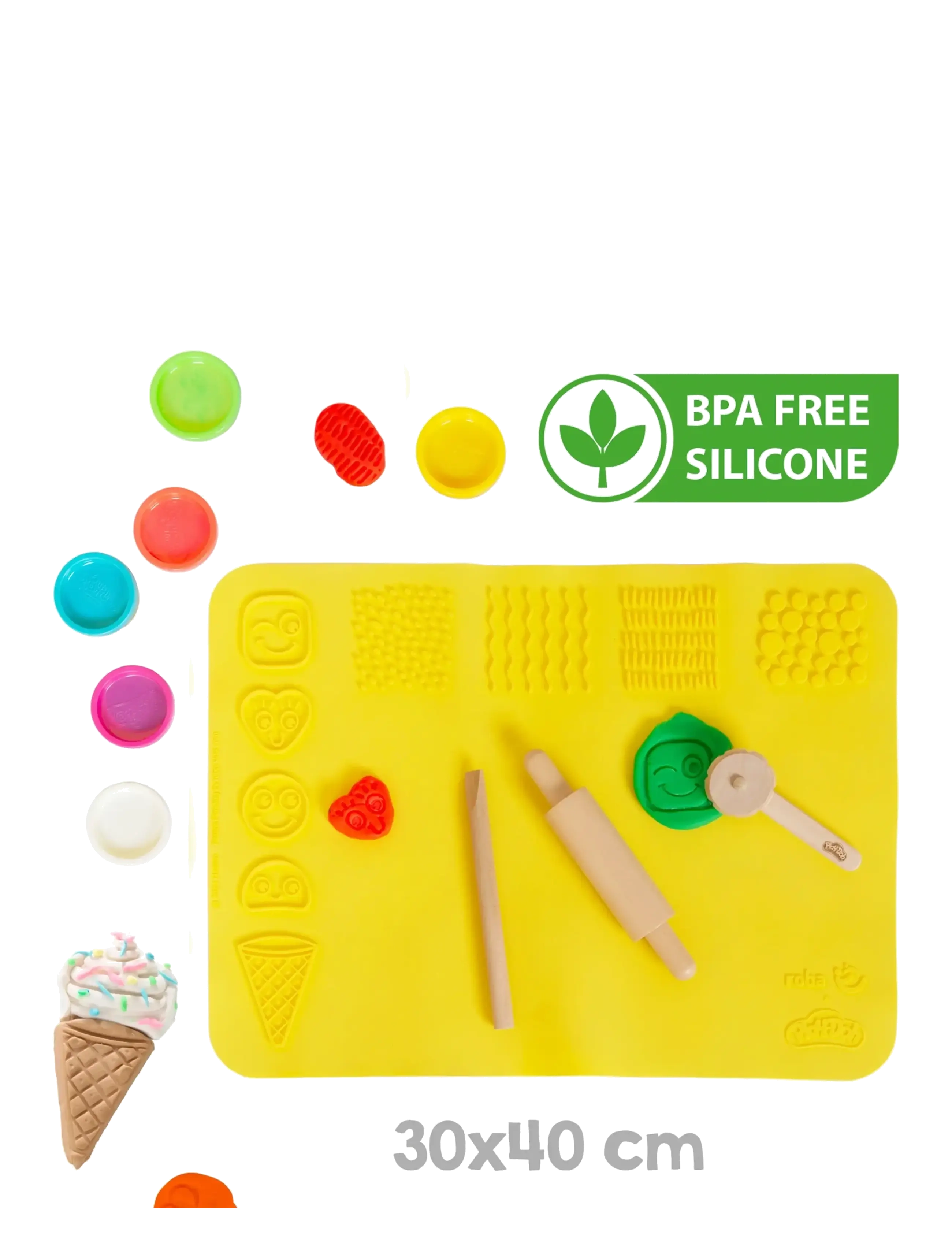 ROBA - Mudkitchen "roba x Play-Doh" - modellervoks - gray - 3