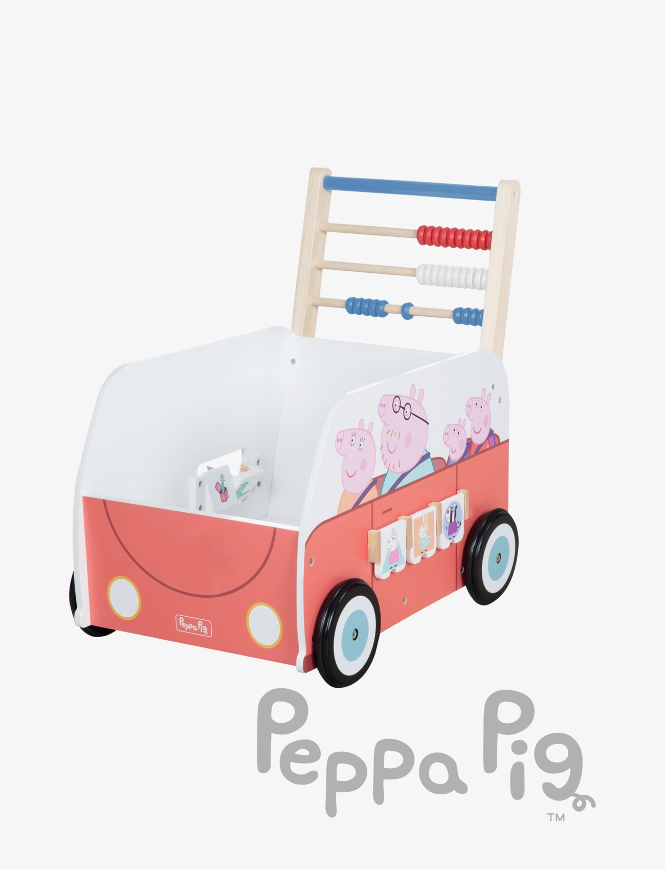 ROBA Motoric-Bus Peppa Pig, 34X 55X 53.5 cm, Baby Spielzeug, Weiß - Push Kinder