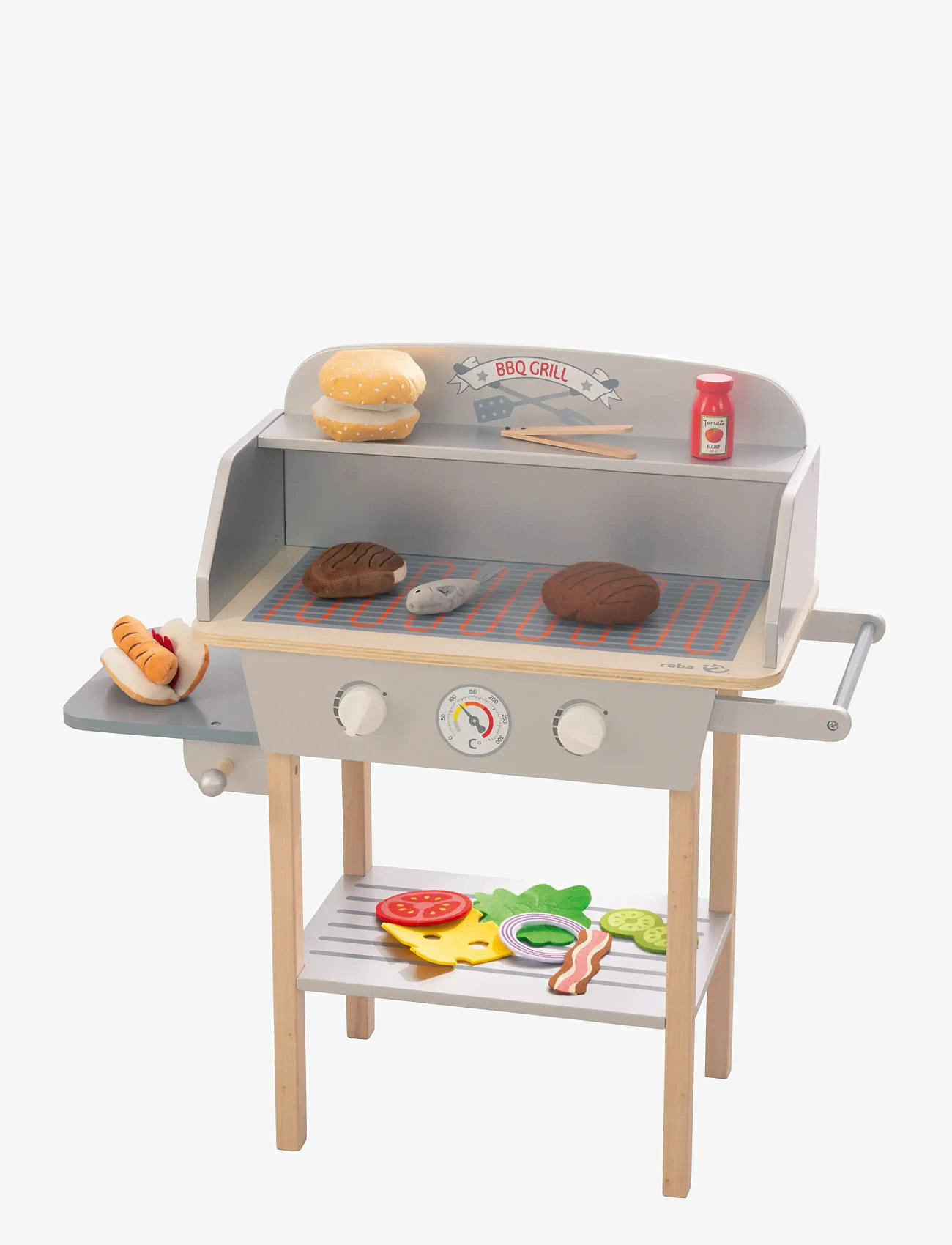 ROBA - BBQ Grill with accessories - toy kitchens - gray - 0