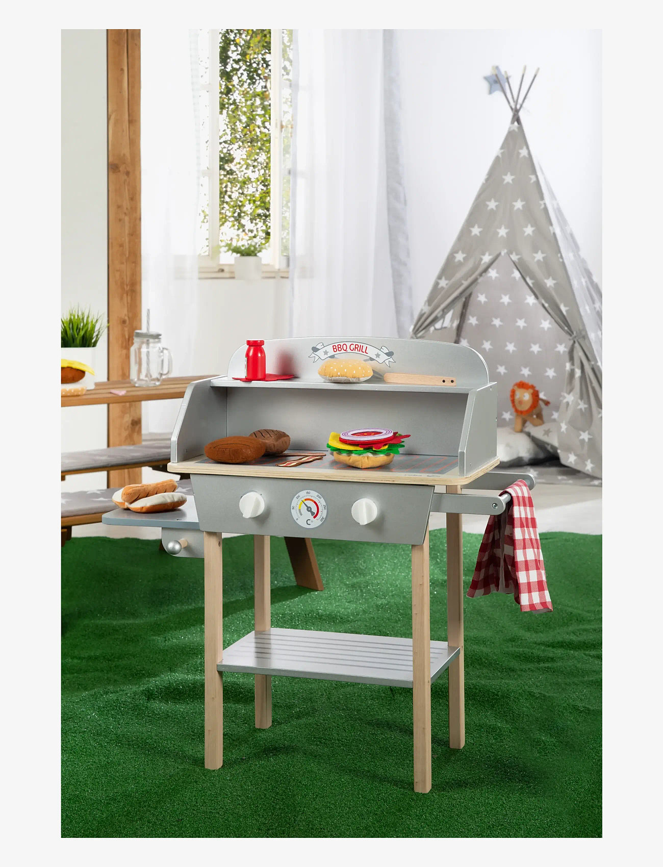 ROBA - BBQ Grill with accessories - toy kitchens - gray - 2
