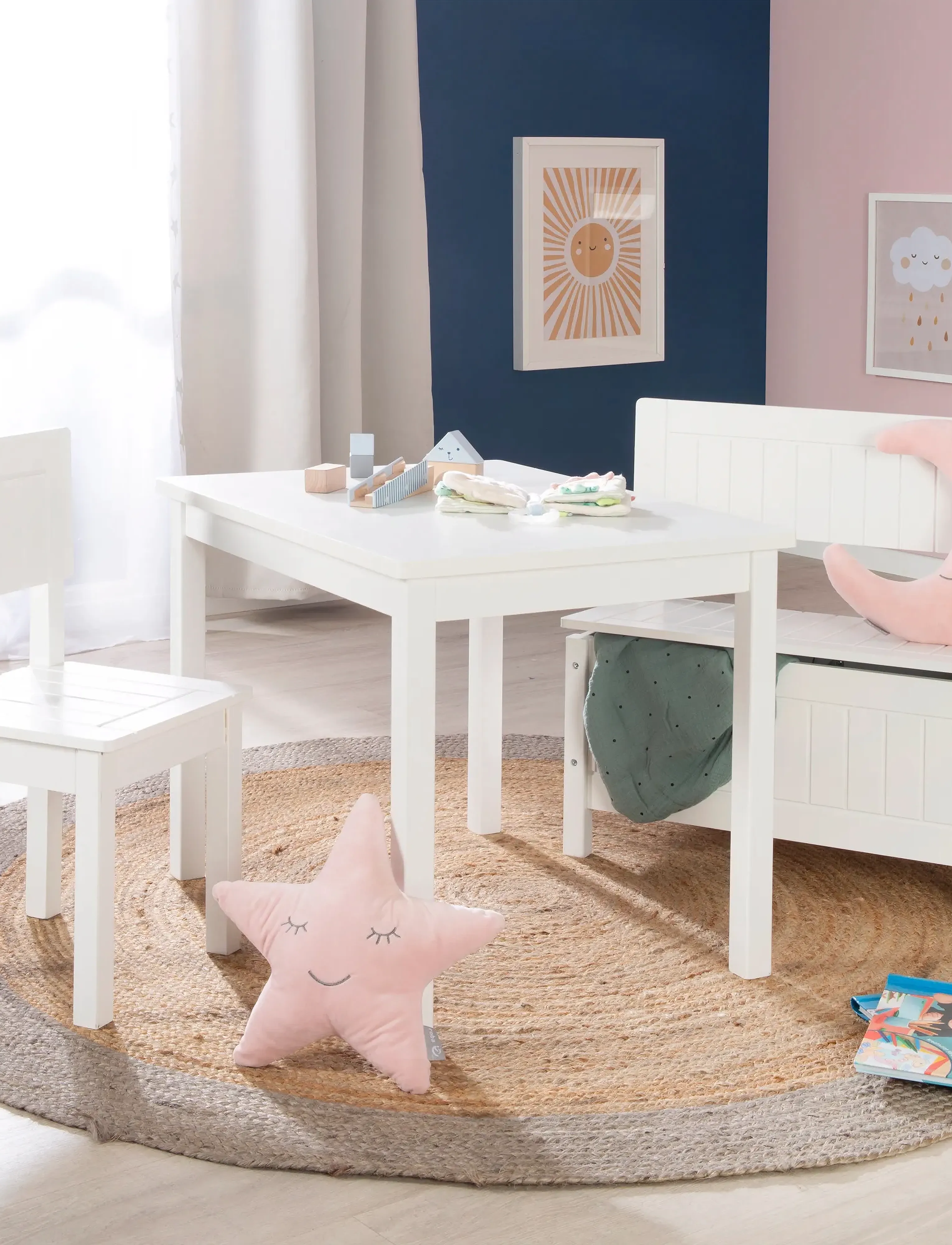 ROBA Wooden Children's Table, One Size, Furniture, Weiß - Tables, Kinder