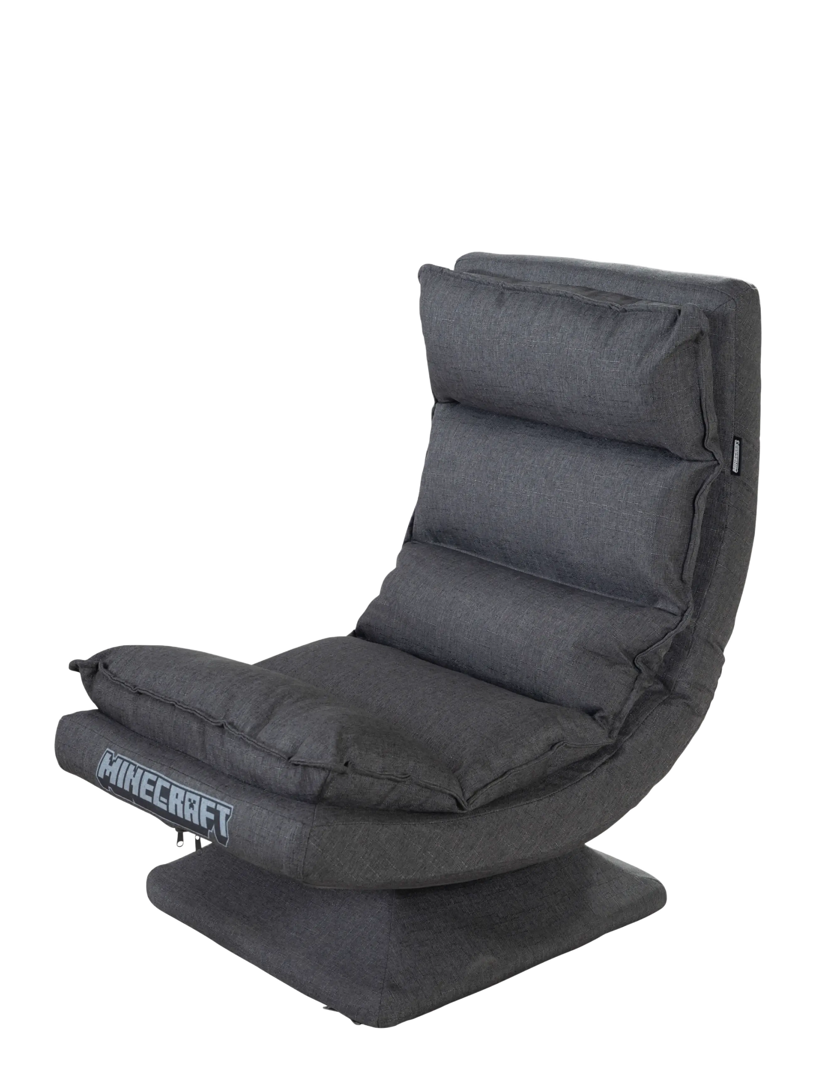 Minecraft Upholstered Gaming Chair With Swivel Function, Adjustable, Stol & Stools, Grå, Str: ONE SIZE