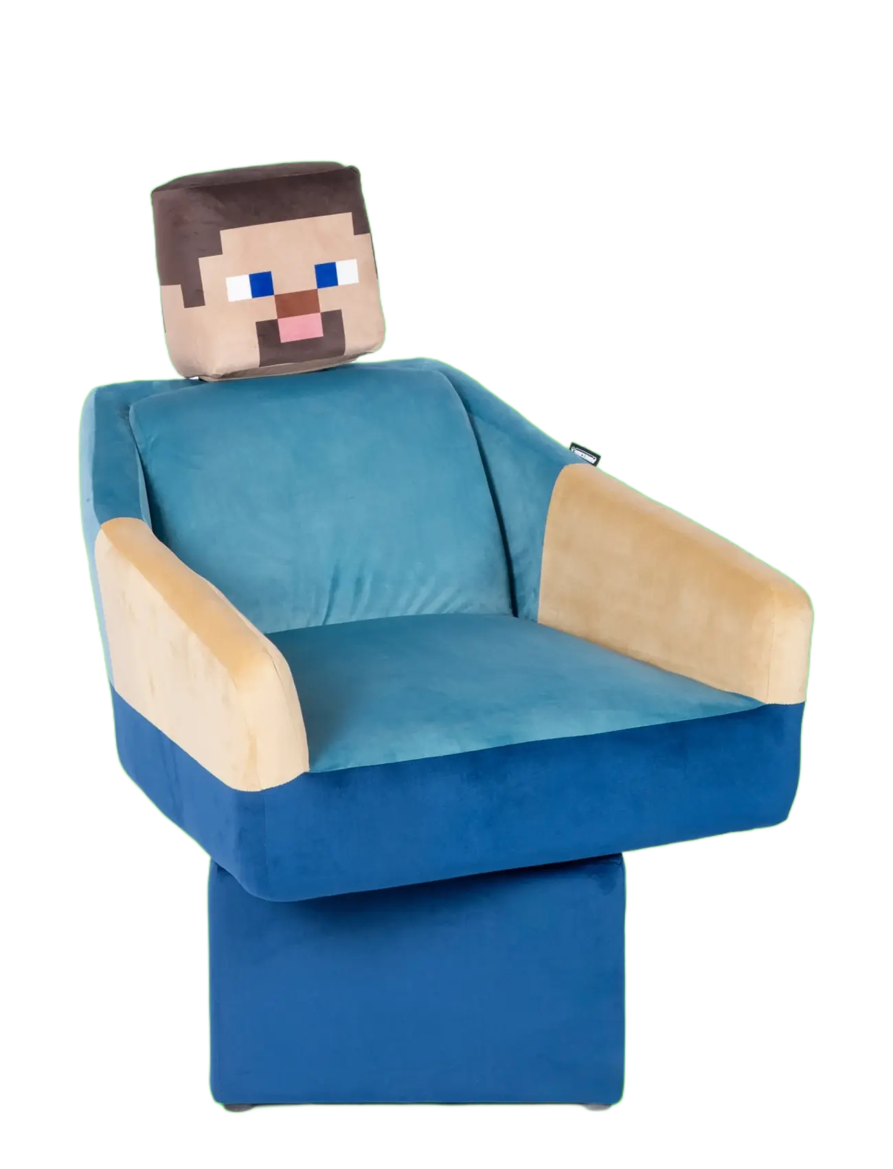 Minecraft Steve Swivel Chair, with Armrests and Headrest - Gamingmøbler - MULTICOLOR / blue