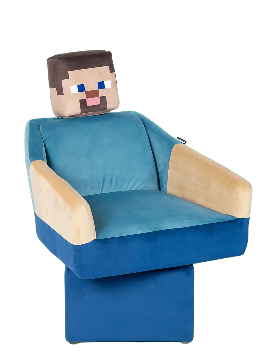 Minecraft - Steve Swivel Chair, with Armrests and Headrest - gamingmöbler - multicolor - 0