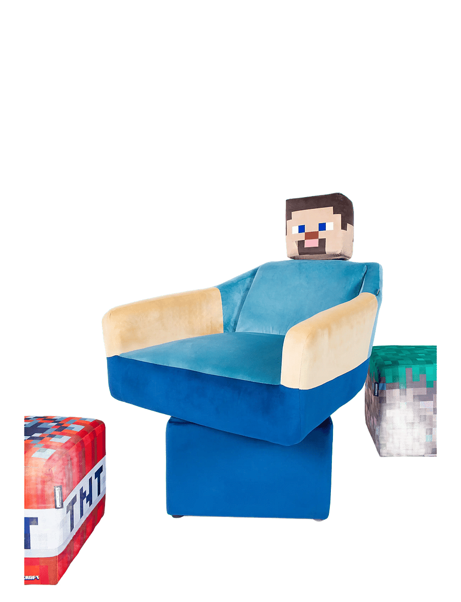 Minecraft - Steve Swivel Chair, with Armrests and Headrest - gamingmöbler - multicolor - 1
