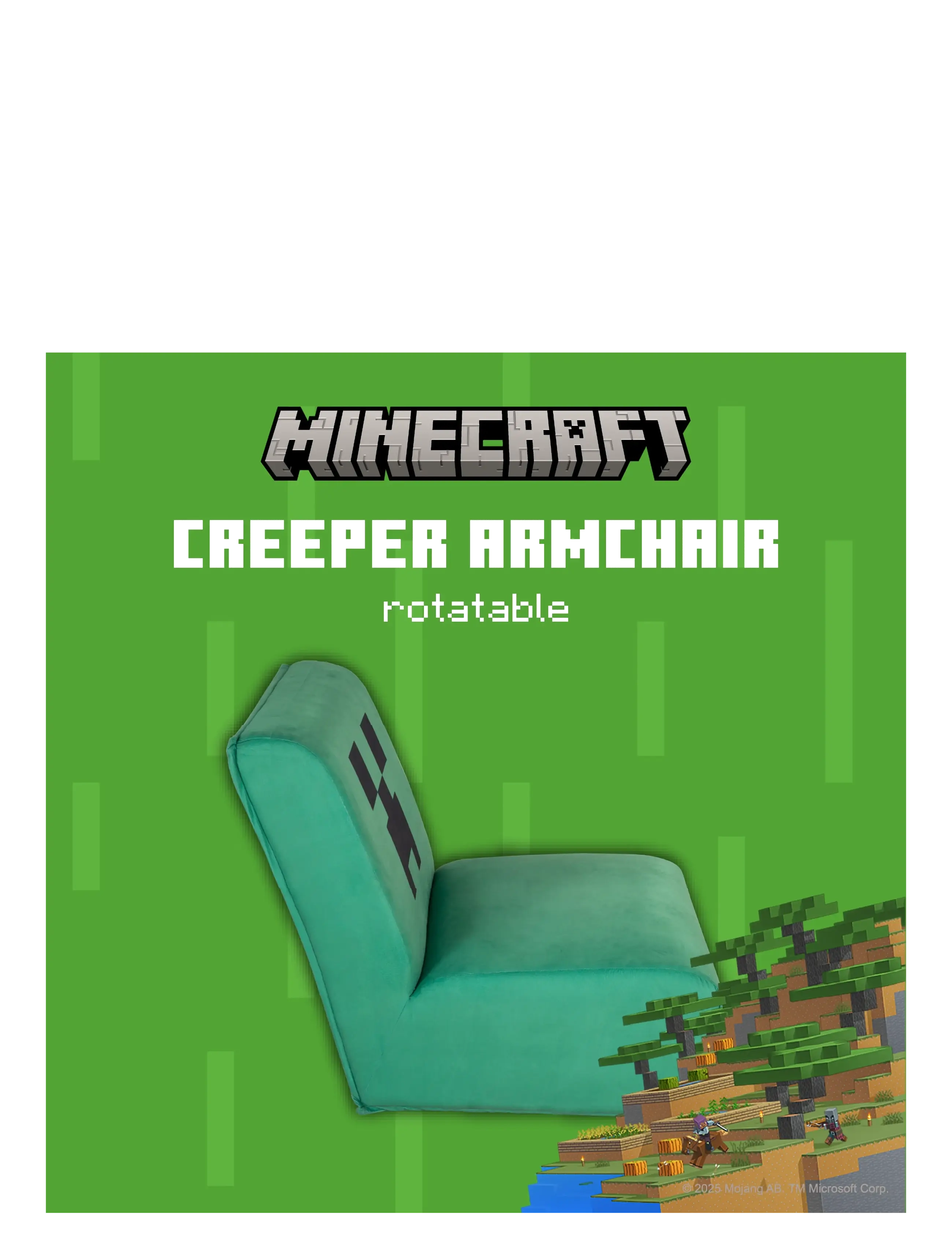 Minecraft - Creeper Swivel Chair - gamingmöbler - multicolor - 3