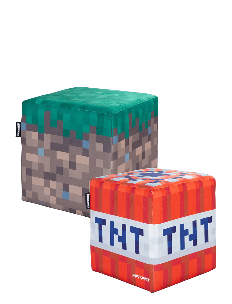 Minecraft - Pouf, Ottoman, Set of 2, Upholstered - gaming-möbel - multicolor - 0