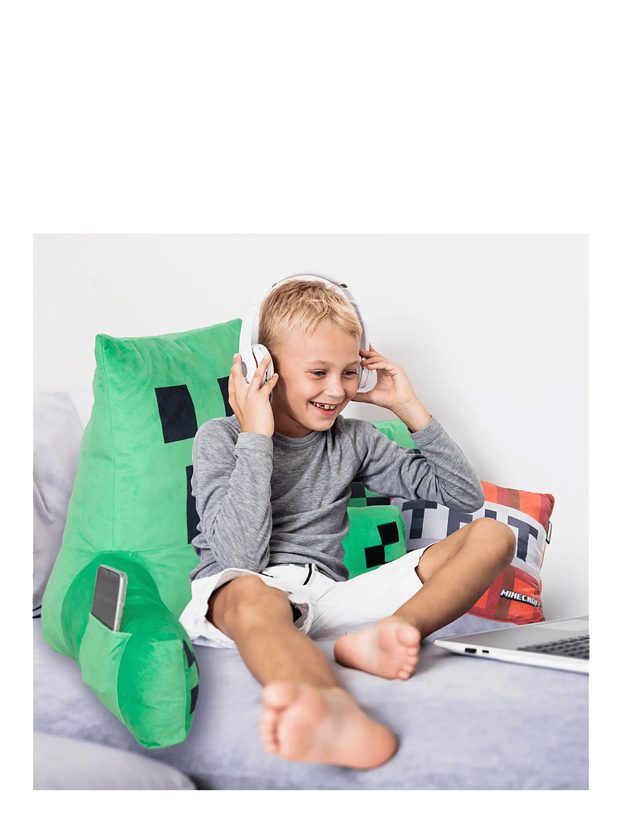 Minecraft - Reading pillow, relaxation pillow, backrest, creeper, velvet - gamingmöbler - multicolor - 2