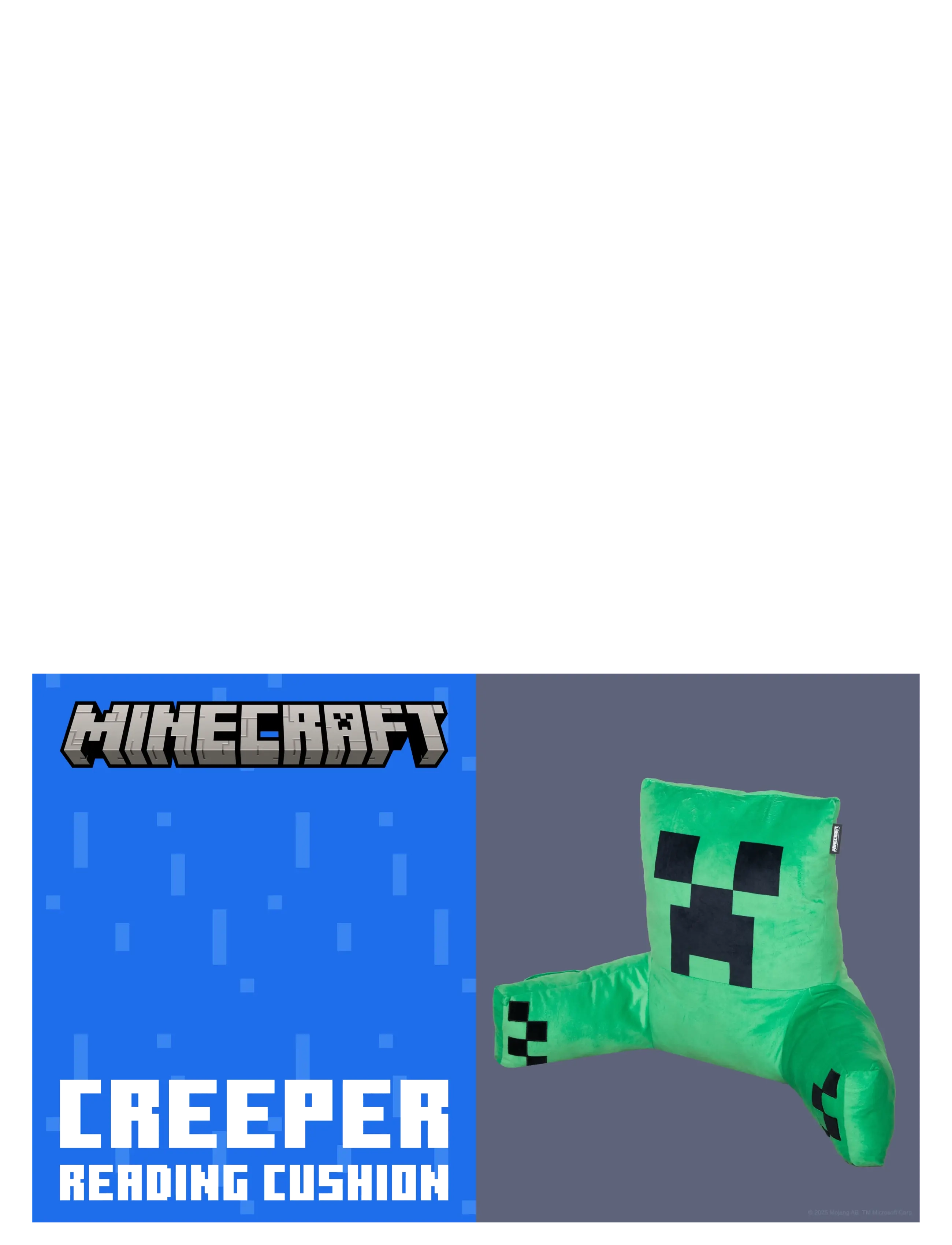 Minecraft - Reading pillow, relaxation pillow, backrest, creeper, velvet - gamingmöbler - multicolor - 5